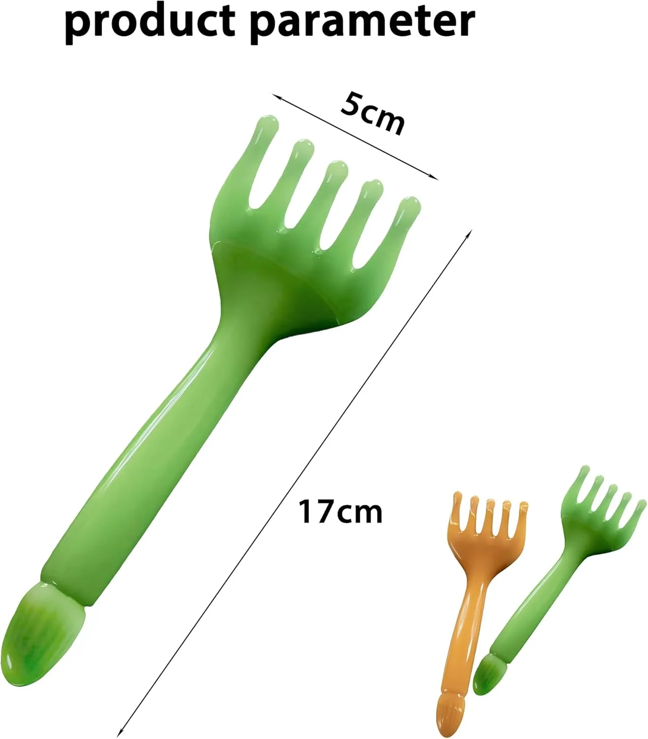 ماساژور سر Loucky، 2 عدد - ماساژور سر 5 چنگکی برای طب فشاری و گوا شا، شانه ماساژ برای تخلیه لنفاوی و آرامش (سبز و کهربایی)