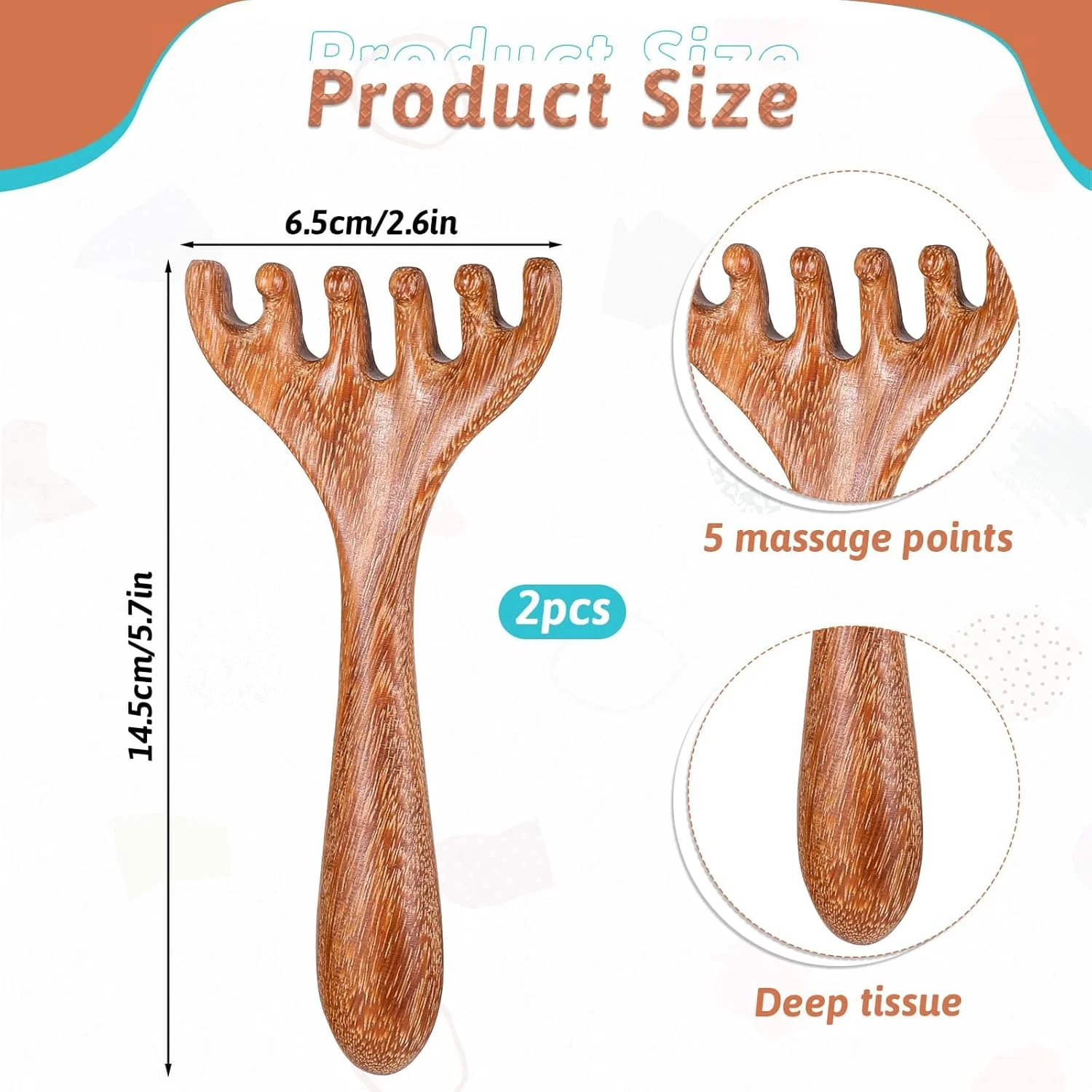 ماساژور سر و پوست سر، بسته 2 عددی، ماساژور قابل حمل برای آرامش و کاهش استرس، شانه ماساژ برای پوست سر، شانه چوبی هدیه برای مادر، خواهر و معشوق ماساژور سر و پوست سر، بسته 2 عددی، ماساژور قابل حمل برای آرامش و کاهش استرس، شانه ماساژ برای پوست سر، شانه چوبی هدیه برای مادر، خواهر و معشوق