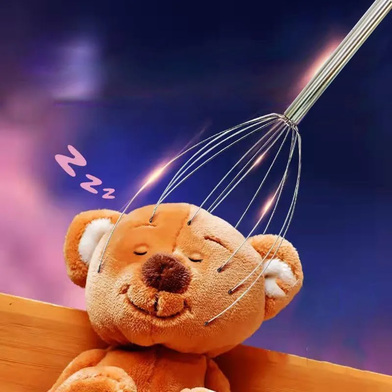 ماساژور سر، ماساژور پوست سر 12 انگشتی برای آرامش سر و بدن، کاهش استرس و تحریک مو (نقره ای) ماساژور سر، ماساژور پوست سر 12 انگشتی برای آرامش سر و بدن، کاهش استرس و تحریک مو (نقره ای)