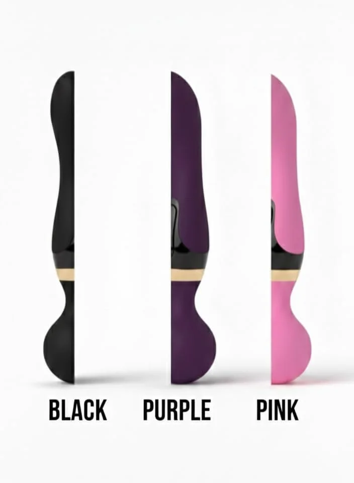 ماساژور دستی برای تسکین درد بافت عمیق و کاهش استرس. ماساژور بدن قابل حمل، در رنگ های مشکی، صورتی یا بنفش