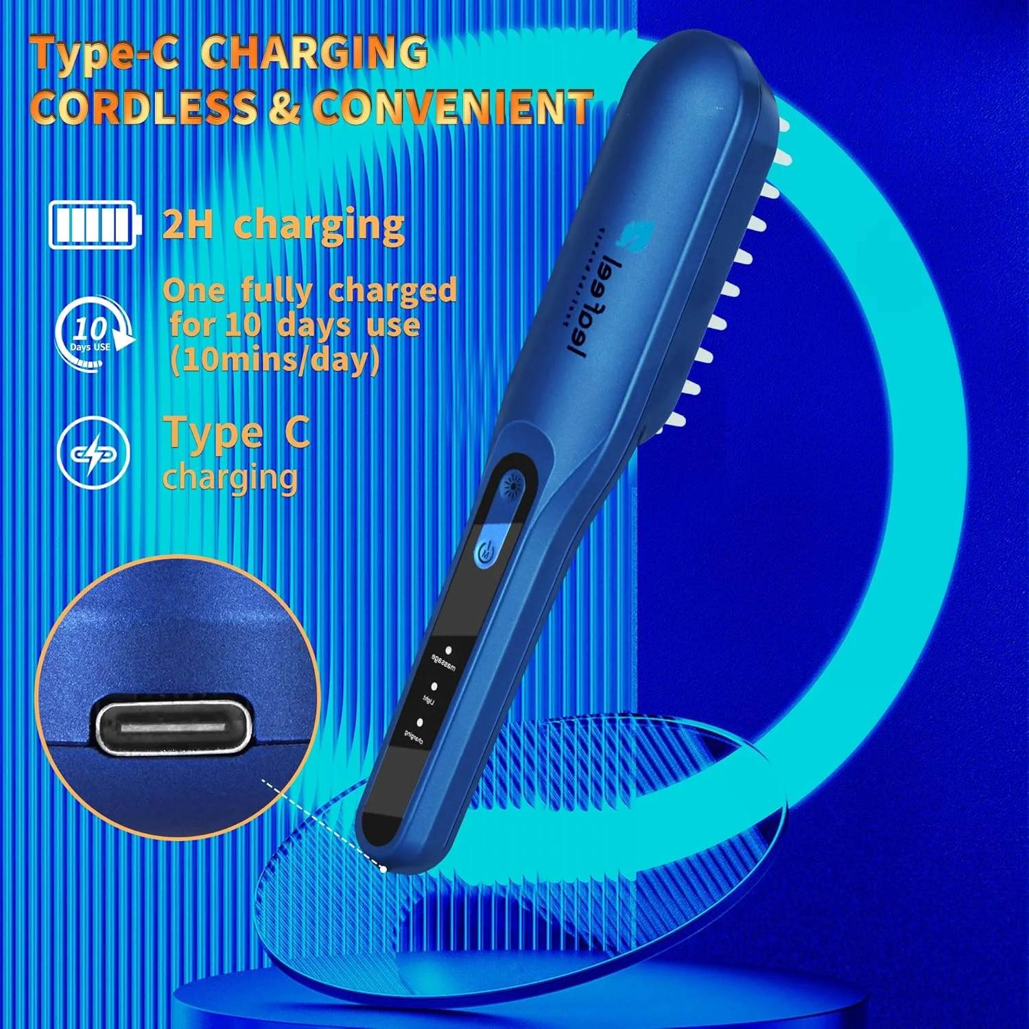 برس ماساژور الکتریکی سر LX2، ماساژور سر و مو شیاتسو با 49 سر، ماساژور الکتریکی بی سیم برای سر و مو، ماساژور قابل حمل برای سر، ماساژ عمیق در خانه برای آرامش عضلات