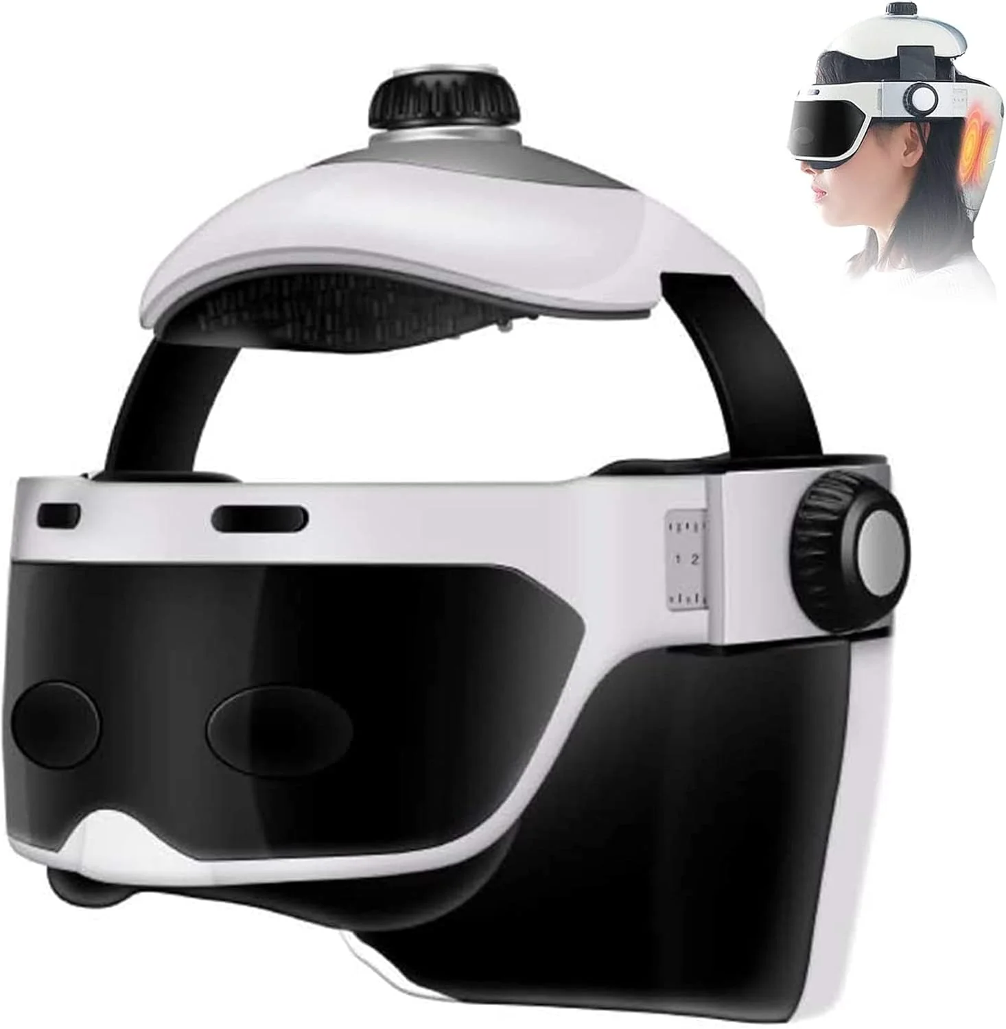 ماساژور سر برقی، کلاه ماساژور چند سر با گرمایش، ماساژور قابل تنظیم پوست سر برای بهبود گردش خون سر، رفع استرس