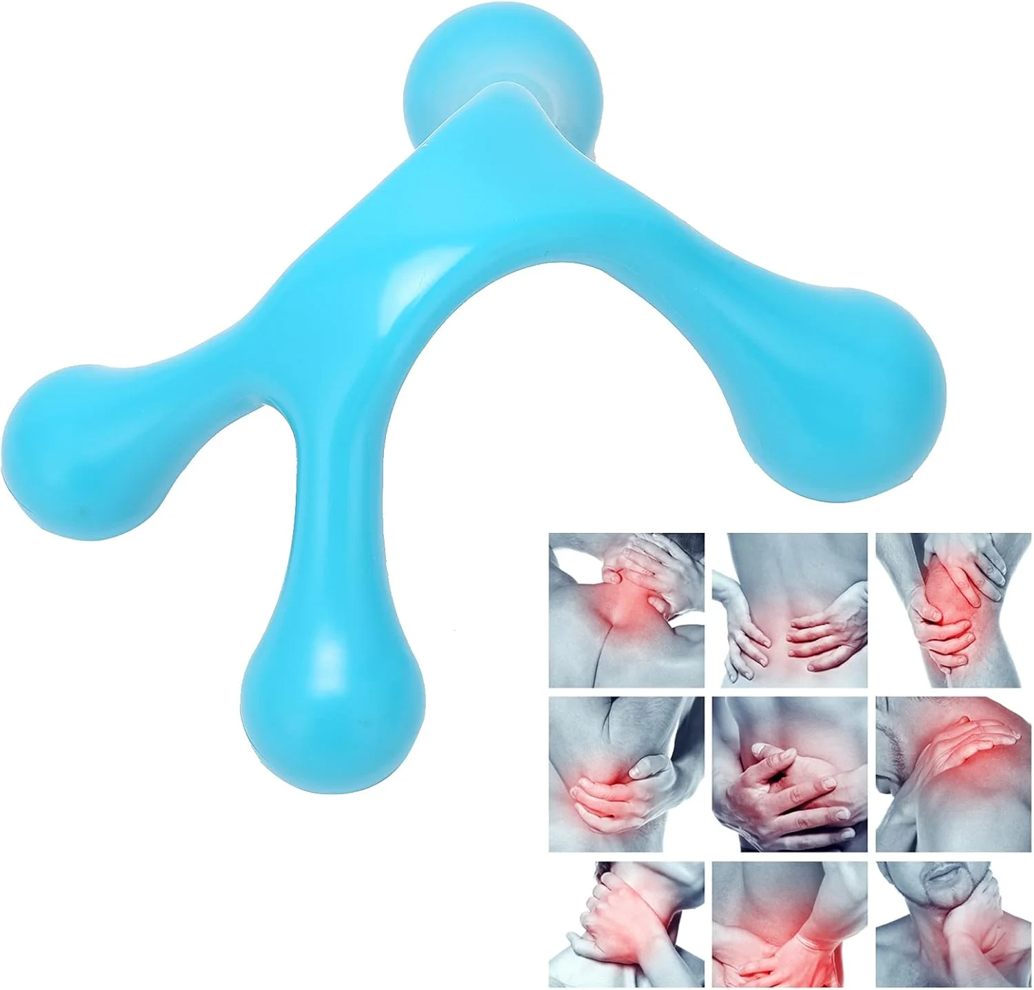 ماساژور نقطه ماشه ای، ابزار ماساژ بافت عمیق، ماساژور دستی بافت عمیق کمر، ماساژور دستی چهار نقطه ای کوچک ابزار ماساژ کل بدن برای کمر گردن پا ساق سر ماساژور نقطه ماشه ای، ابزار ماساژ بافت عمیق، ماساژور دستی بافت عمیق کمر، ماساژور دستی چهار نقطه ای کوچک ابزار ماساژ کل بدن برای کمر گردن پا ساق سر