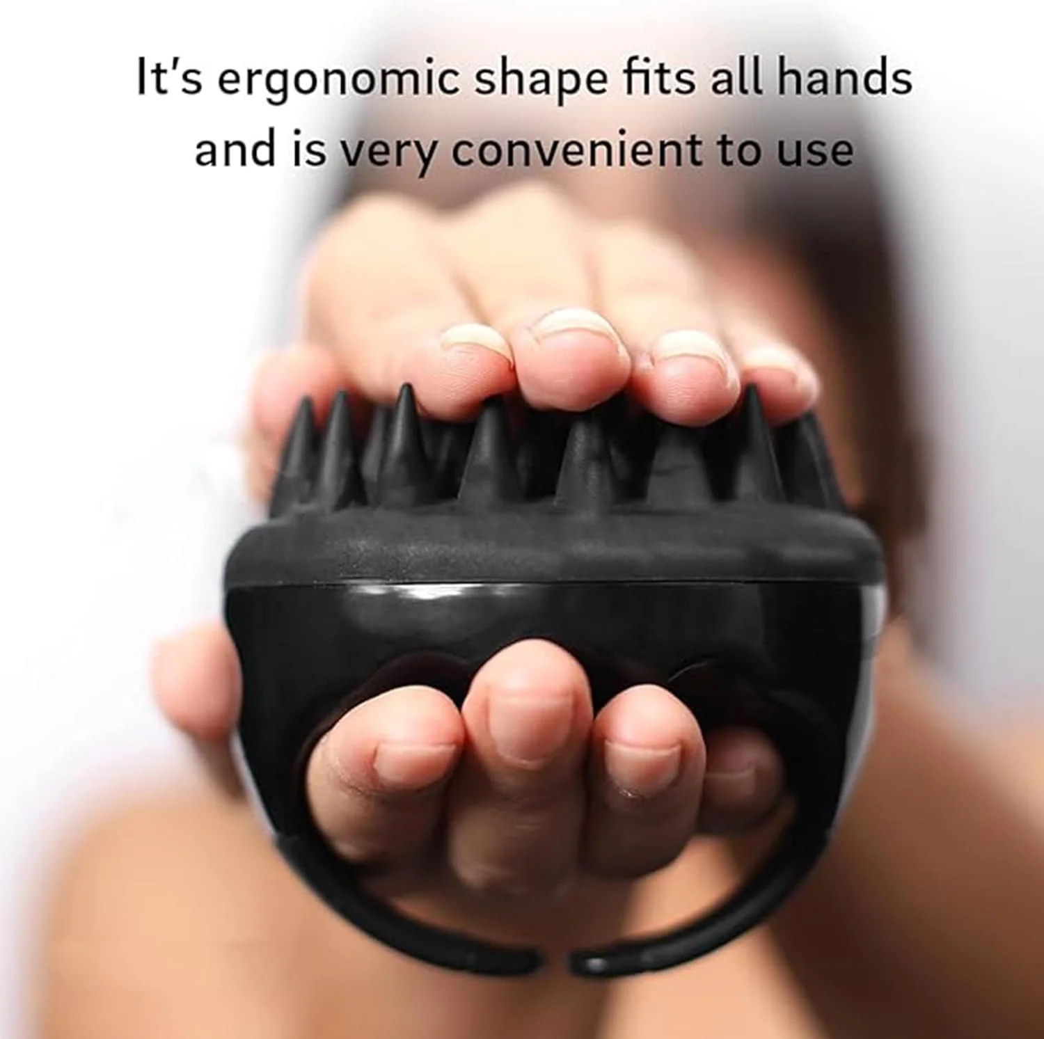 برس شامپو ماساژور سر INFLUX - ماساژور سر سیلیکونی ممتاز و اسکرابر پوست سر، برس موی عالی برای موهای فر، اسکراب پوست سر، اپلیکاتور روغن مو و باز کردن گره با موهای نرم سیلیکونی