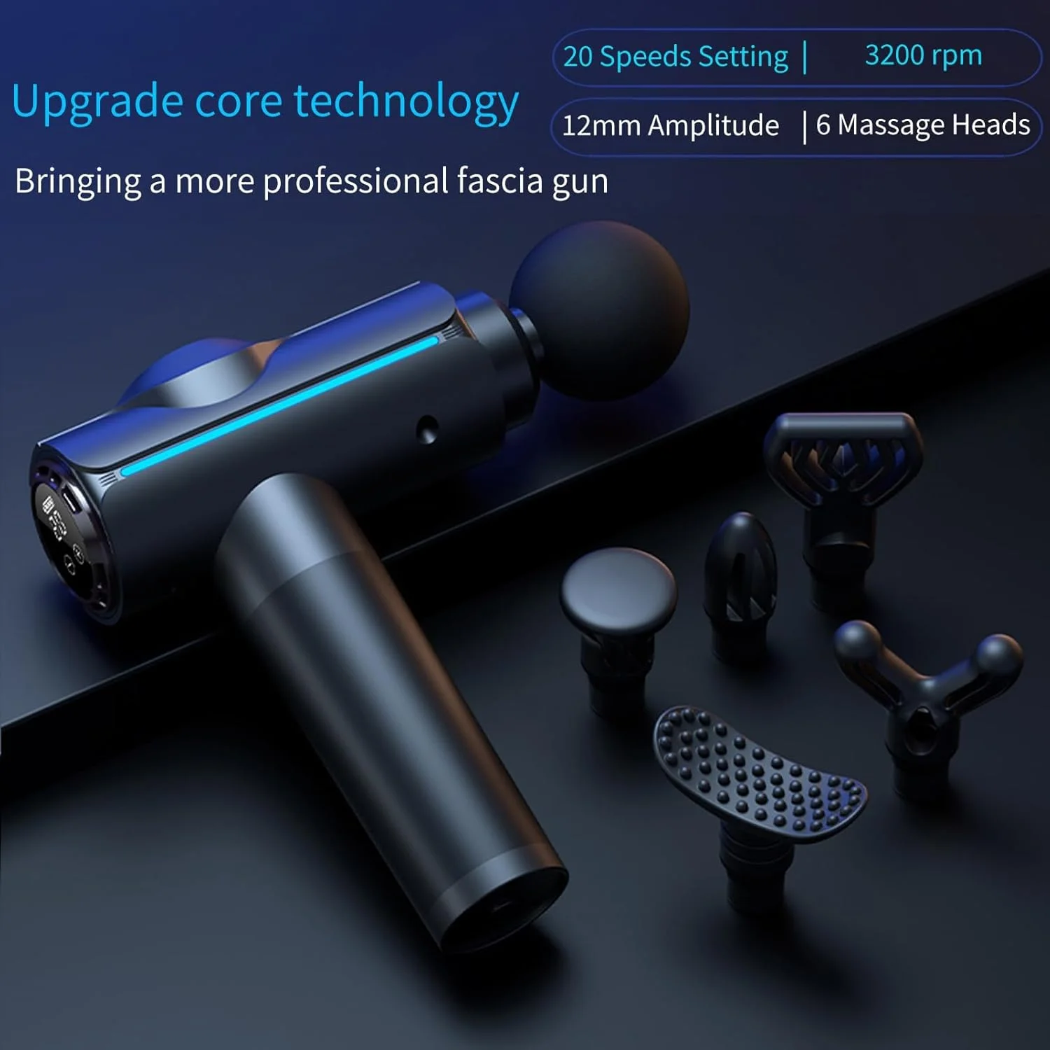 ماساژور ضربه ای بافت عمیق برای ورزشکاران، تسکین درد عضلات و آرامش بعد از ورزش، ماساژور برقی ضربه ای پشت با 6 سر ماساژ، هدیه قابل حمل دستی برای مردان و زنان