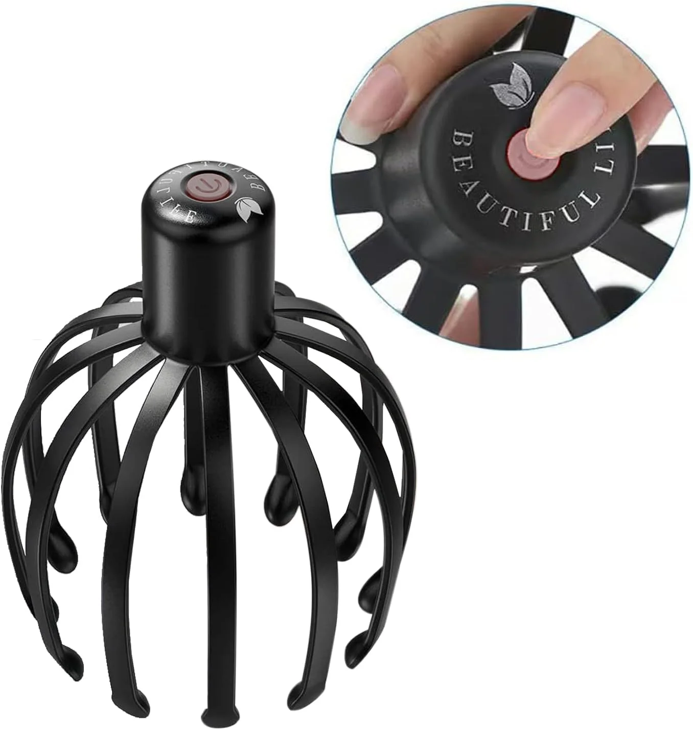 ماساژور برقی سر فانیتو با 3 حالت، ماساژور 360 درجه سر، ماساژور سر قابل حمل بی سیم برای رفع استرس