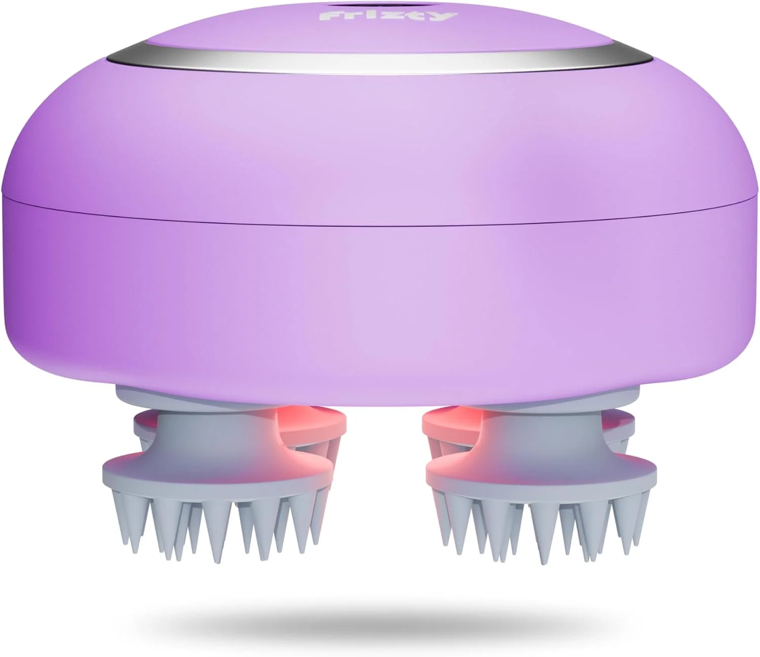 ماساژور پوست سر Frizty | ماساژور مو برای رشد مو | ماساژور سر | نور قرمز برای مو | دارای 96 نقطه سیلیکونی برای ورز دادن، سر قابل جدا شدن، رفع استرس (اسطوخودوس)