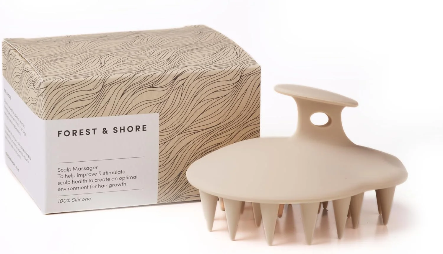 ماساژور پوست سر Forest & Shore، برس سیلیکونی مراقبت از مو، اپلیکاتور روغن مو