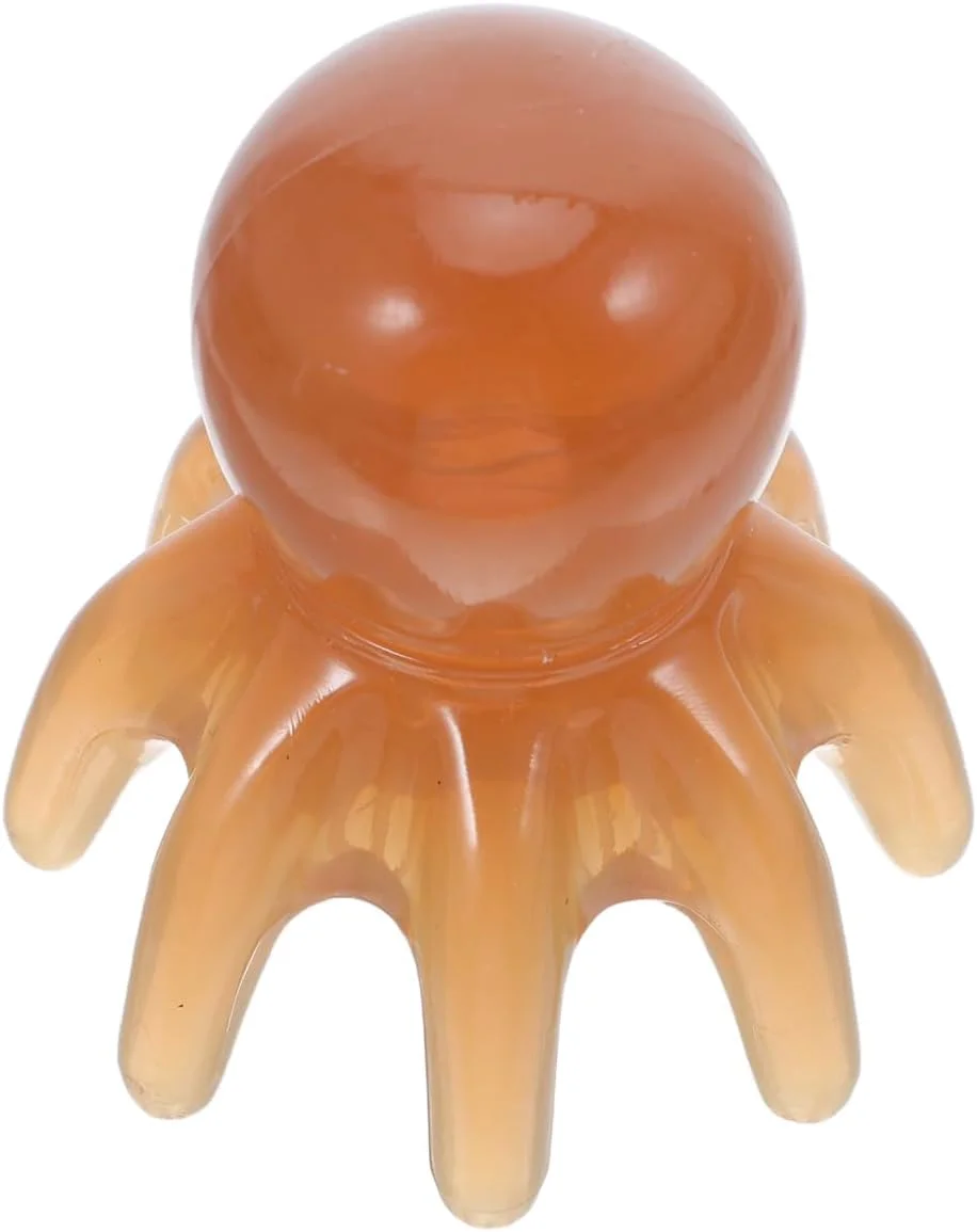 ماساژور سر اختاپوسی FRCOLOR، شانه سر، ابزار مو رزینی شبه یشم، قابل حمل، دستی برای مراقبت از سر و پوست