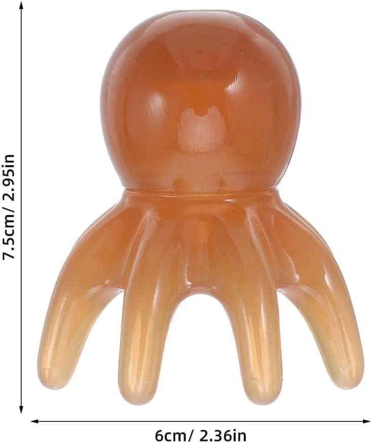 ماساژور سر اختاپوسی FRCOLOR، شانه سر، ابزار مو رزینی شبه یشم، قابل حمل، دستی برای مراقبت از سر و پوست ماساژور سر اختاپوسی FRCOLOR، شانه سر، ابزار مو رزینی شبه یشم، قابل حمل، دستی برای مراقبت از سر و پوست