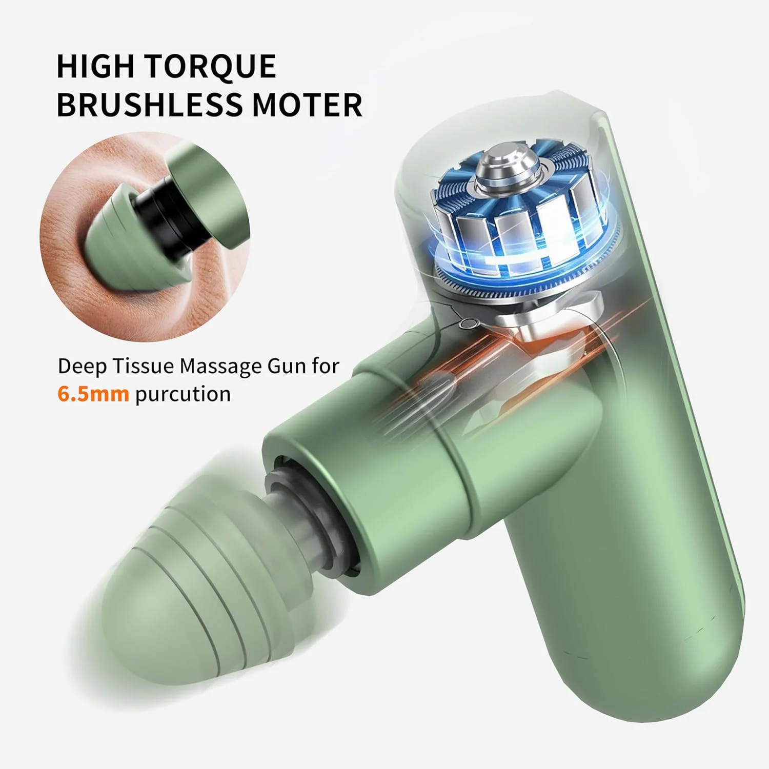 ماساژور ضربه ای قابل حمل مینی-مانستر (فوق سبک) ماساژ عمقی بافت پشت با 4 سر ماساژ و موتور براشلس بی صدا، هدیه برای مردان و زنان