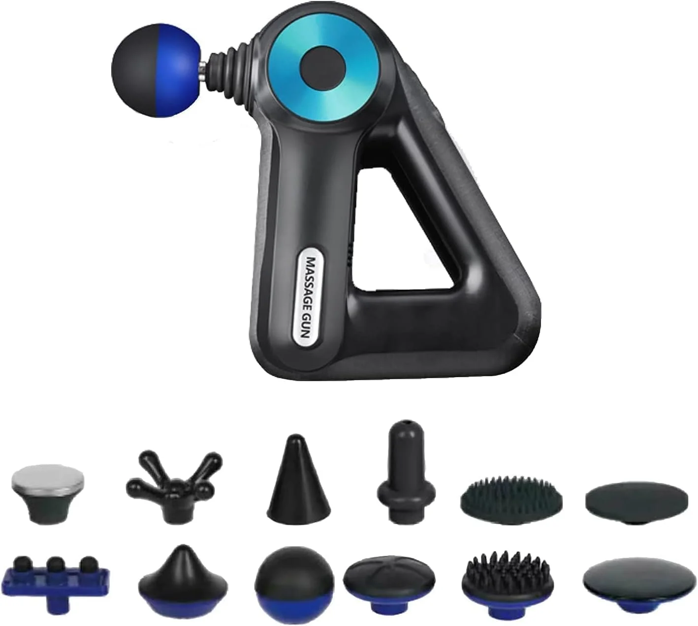 ماساژور عضلانی ضربه ای بافت عمیق، ماساژور دستی 11 میلی متری، ماساژور بدن 6 سرعته با 12 سر ماساژ برای کمر، شانه