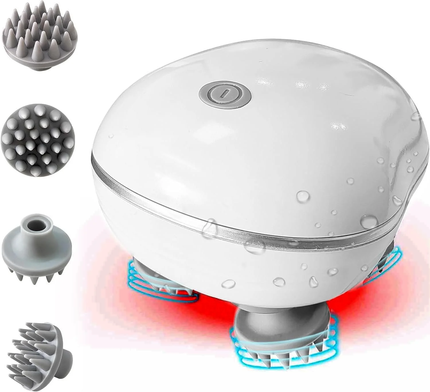 ماساژور برقی سر و پوست سر | نور قرمز پیشرفته برای تقویت رشد و کنترل ریزش مو | 3 حالت سرعت دستی، قابل حمل، ماساژور بدن و پوست سر برای رشد، پاکسازی عمیق و رفع استرس