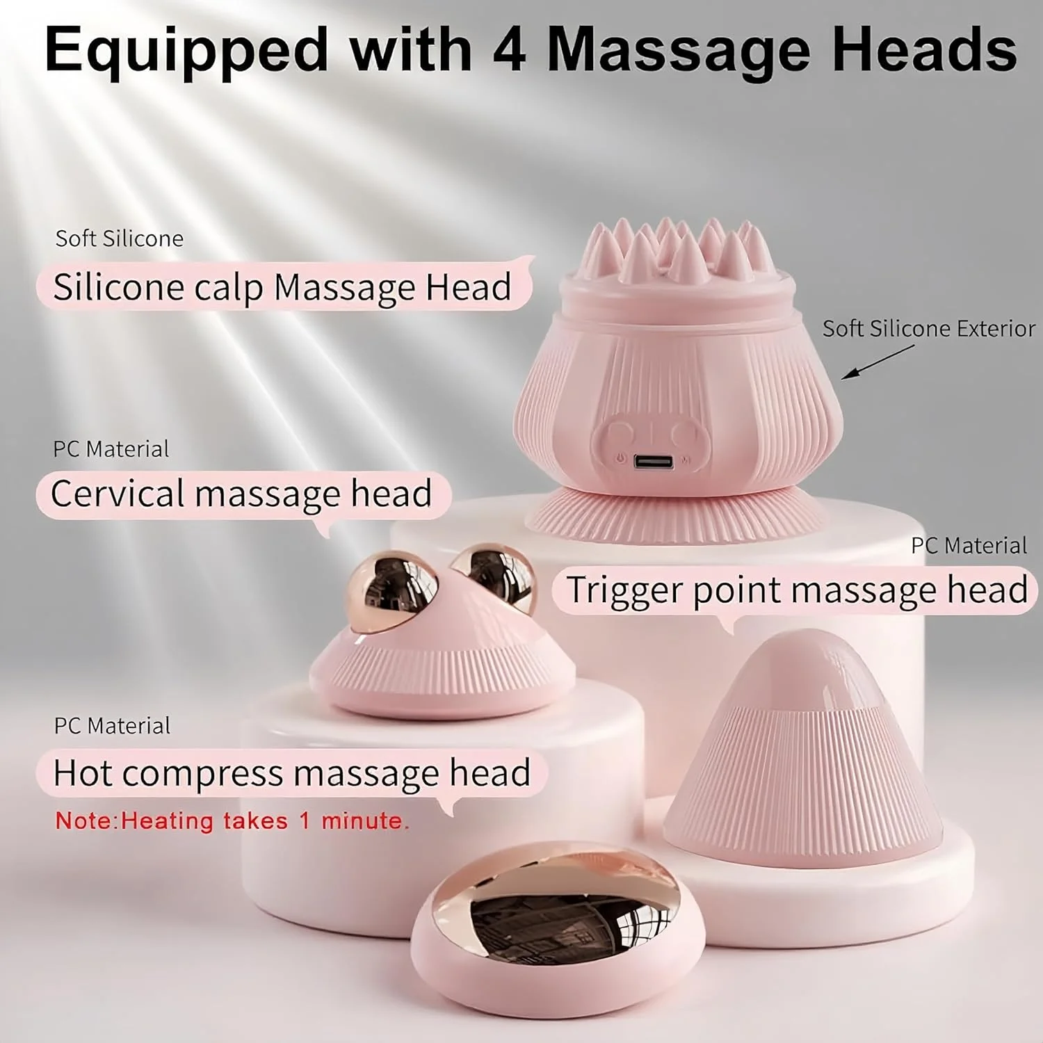 ماساژور برقی سر و گردن، ماساژور قابل حمل، ست ماساژور دستی کوچک با مکنده برای گردن، پشت، صورت، پاها و دست ها، رفع استرس، 3 حالت لرزش و 2 حالت گرمایش ماساژور برقی سر و گردن، ماساژور قابل حمل، ست ماساژور دستی کوچک با مکنده برای گردن، پشت، صورت، پاها و دست ها، رفع استرس، 3 حالت لرزش و 2 حالت گرمایش