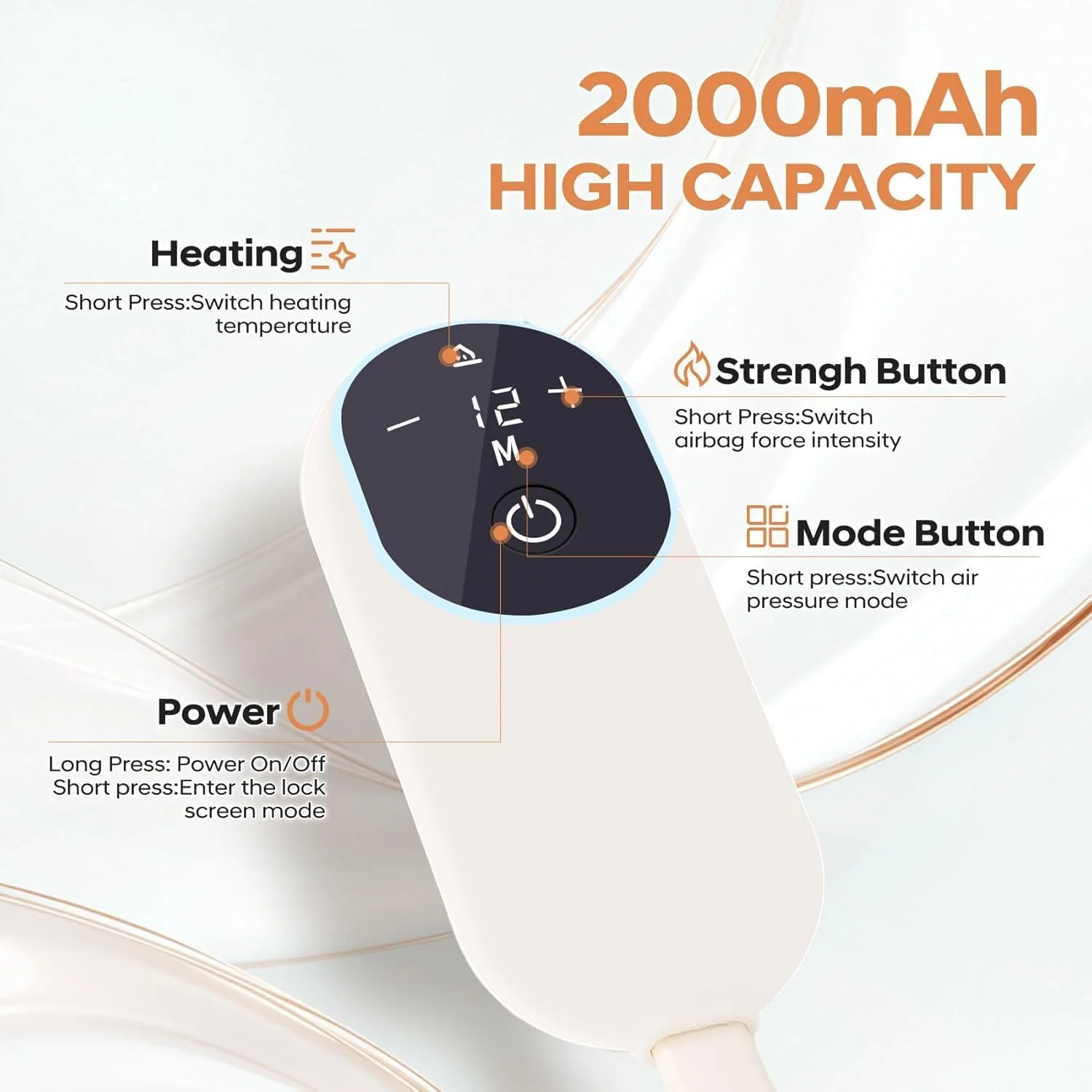 ماساژور سر ایربگ برقی، ماساژور پوست سر و چشم با گرما، ماساژور سر برای آرامش و رفع استرس پوست سر، ماساژور سردرد تنشی برای پیشانی و شقیقه