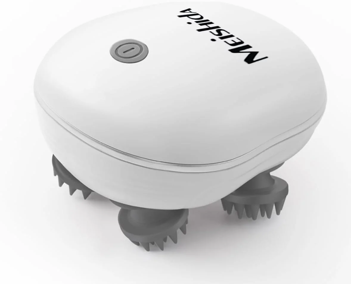 ماساژور برقی سر، ماساژور سر با لرزش آرامش بخش، تحریک رشد مو، رفع استرس - برس شامپو برای پاکسازی عمیق، ایده آل برای مردان و زنان، گربه ها، سگ ها (A)