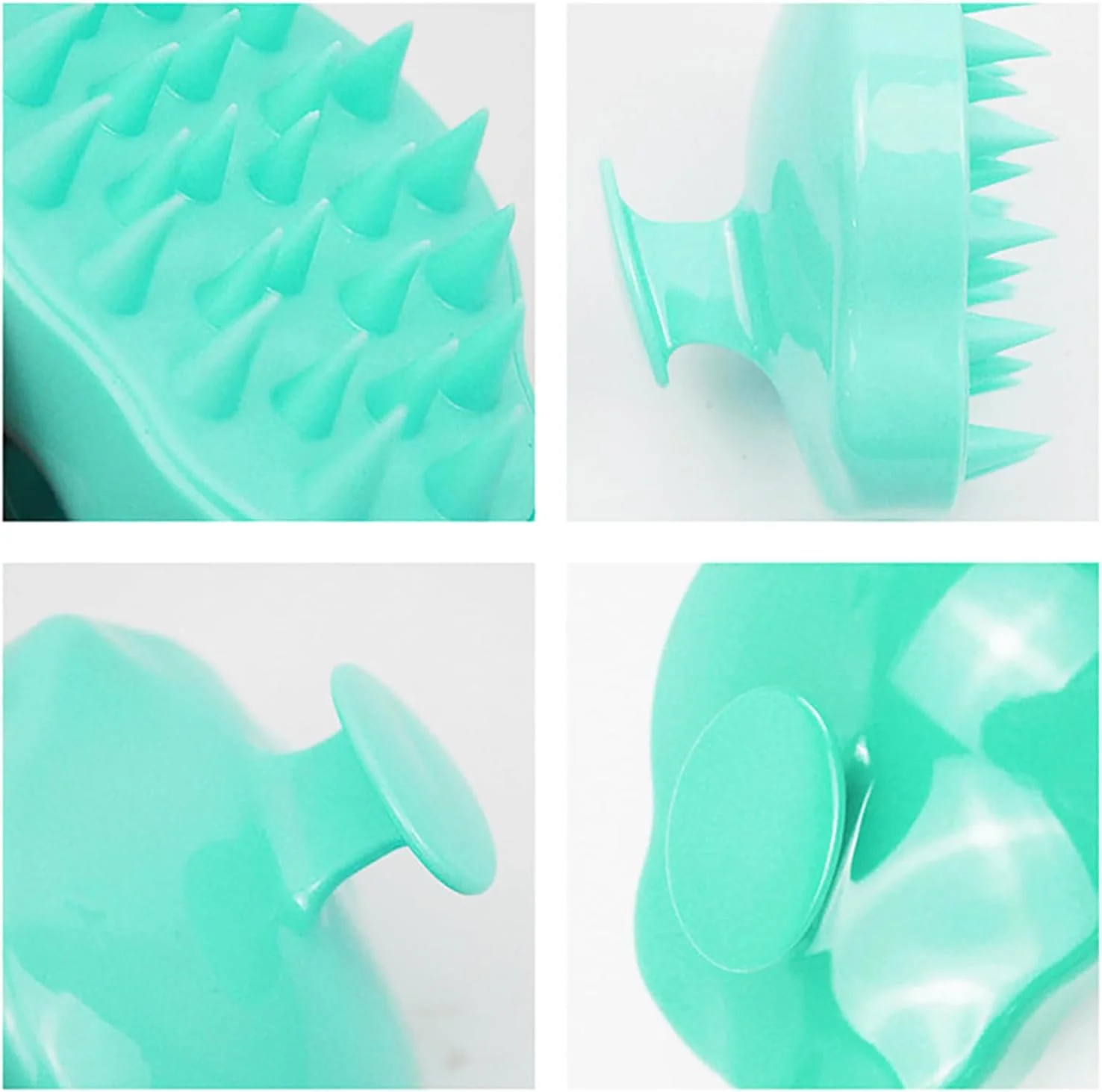 برس ماساژور پوست سر مو با موهای نرم سیلیکونی، برس شامپو ماساژور دستی سر برای آرامش و تمیزی مو