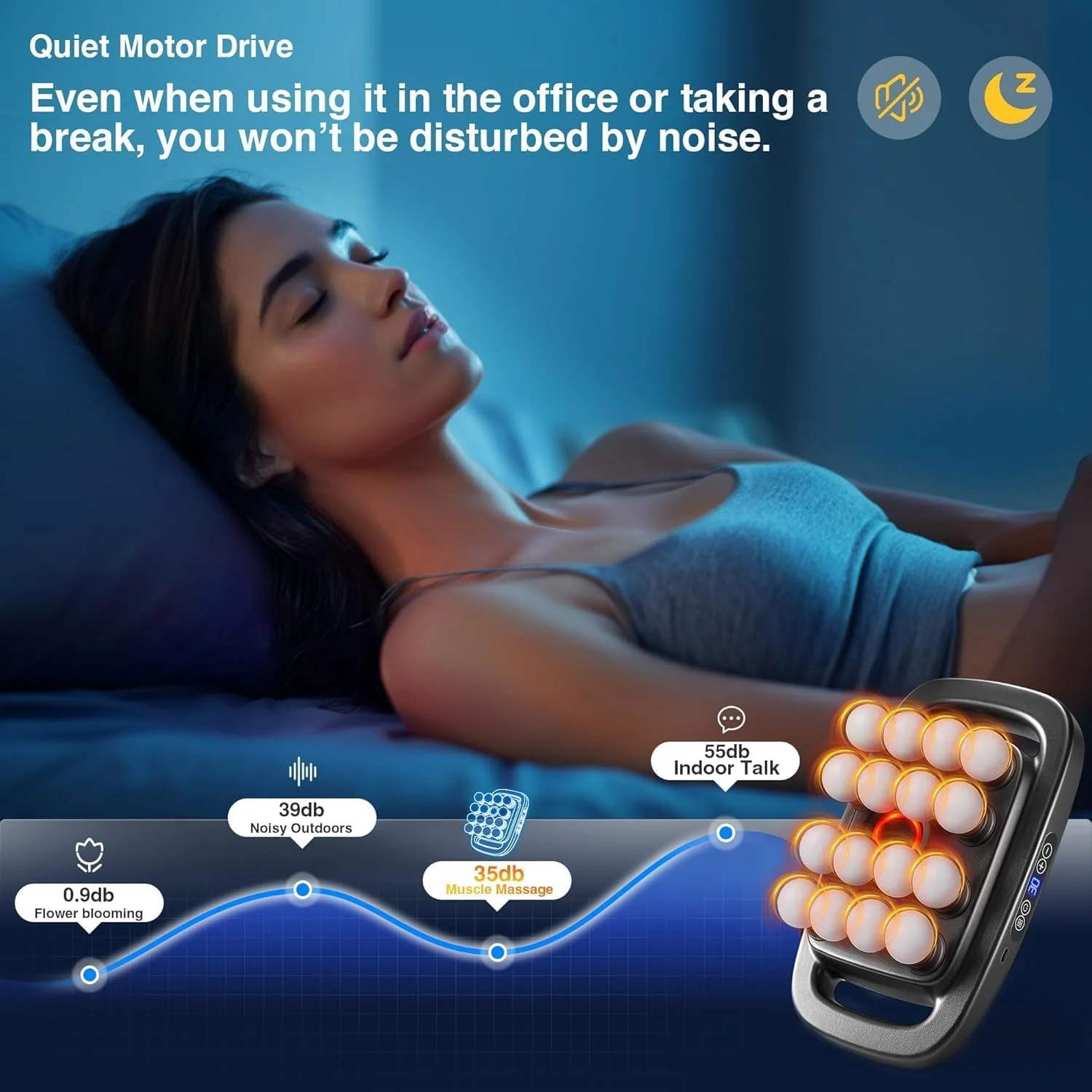 تفنگ ماساژ، ست تفنگ ماساژ 8 سری 16 درایو، تفنگ ماساژ بافت عمیق قابل حمل با 3 حالت و 30 شدت، ماساژور ضربه ای بی صدا برای تسکین درد عضلات پاها، کمر و باسن