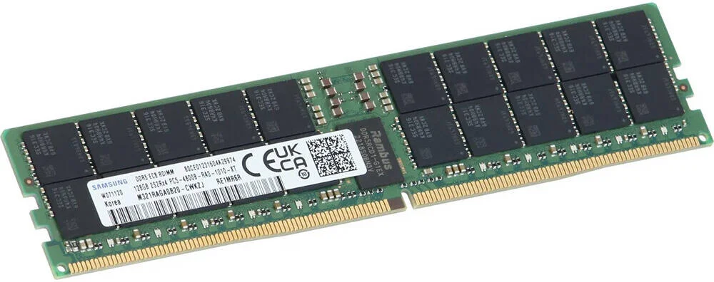 ماژول حافظه سرور 256 گیگابایتی DDR5 RDIMM سامسونگ مدل M321RBGA0B40-CWK، سرعت 4800MT/s، ولتاژ 1.1 ولت، تاخیر CL40، ماژول RDIMM هشت ردیفه 288 پین