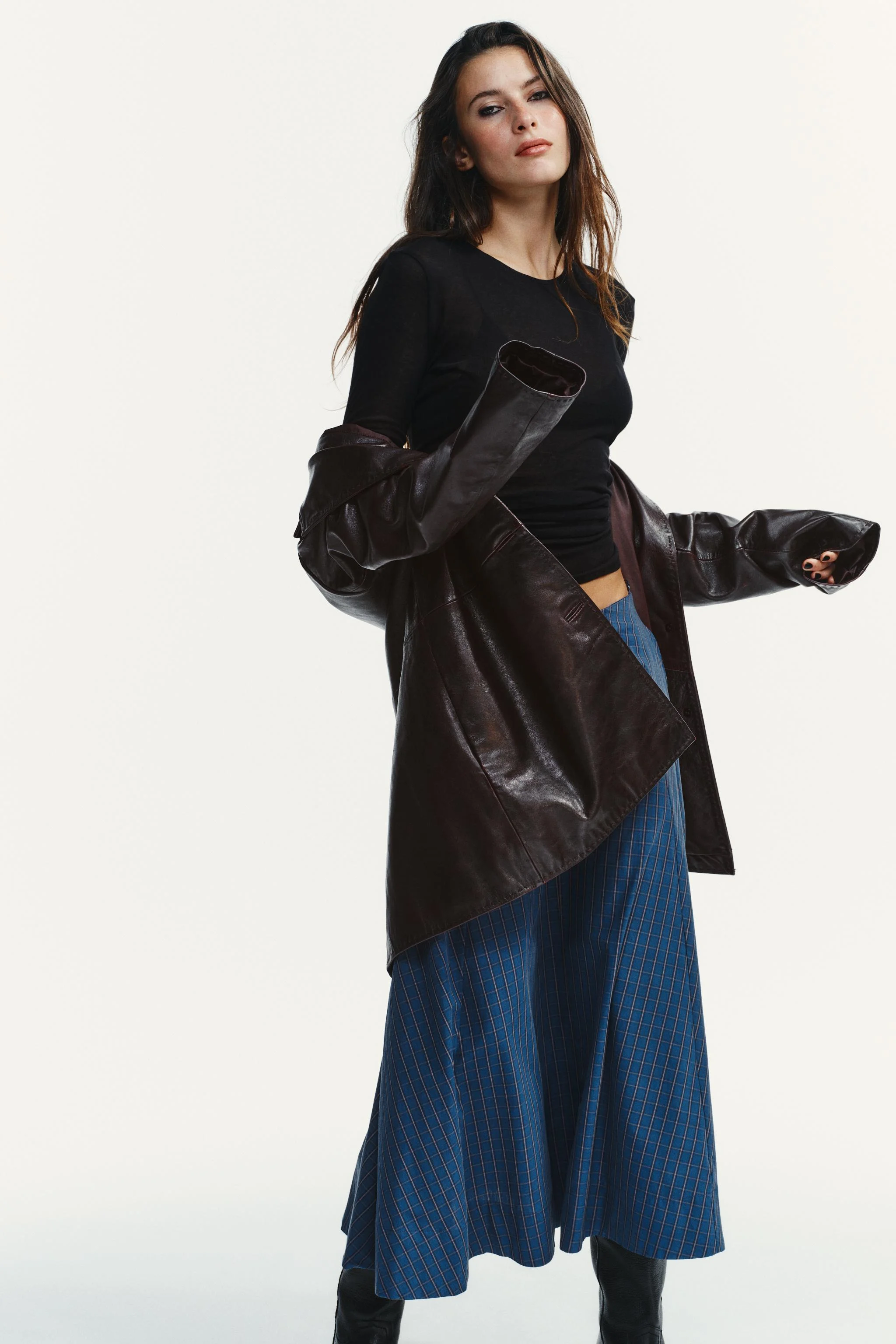 دامن میدی پلیسه دار طرح دار