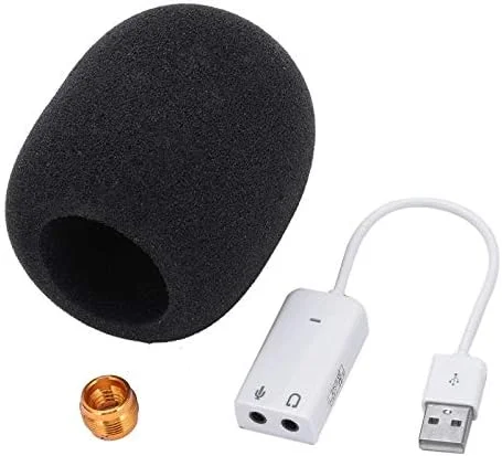میکروفون کاندنسر حرفه ای کامل برای ضبط صدا، کارت صدای USB با فانتوم پاور، مناسب استودیو، کارائوکه و کامپیوتر