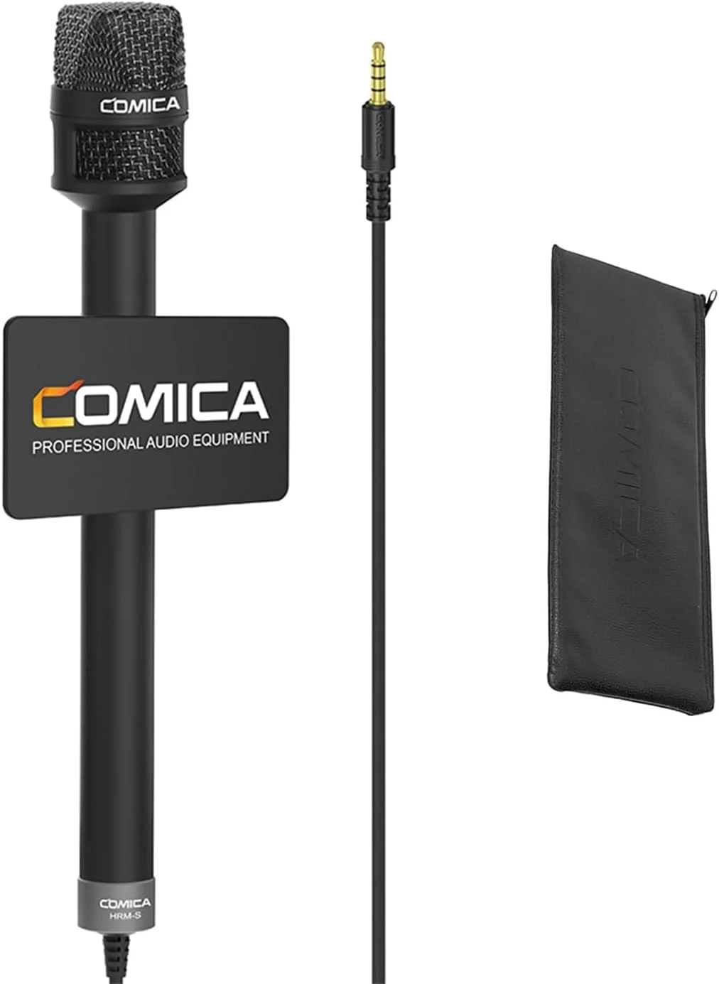میکروفون مصاحبه دستی HRM S برای گوشی هوشمند، پلاگ 3.5 میلی متری TRRS، میکروفون کندانسور کاردیوئید با دریافت صدای موثر، نویز داخلی فوق العاده کم، ساختار تمام فلزی، محافظت بهتر