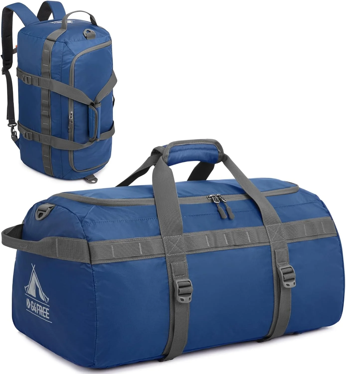 کیف دوشی ورزشی 45 لیتری G4Free، کوله پشتی باشگاه، کیف آخر هفته مسافرتی برای زنان و مردان با محفظه کفش، 3 روش استفاده