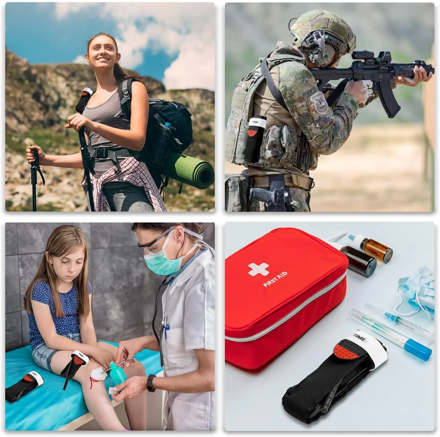 بندآورهای خون آزونی، برای کنترل خونریزی اضطراری، بندآورهای هموستاتیک تاکتیکی، عملیات استفاده با یک دست، باند اضطراری فضای باز برای بقا در فضای باز (بسته 4 عددی - 65 سانتی متر) بندآورهای خون آزونی، برای کنترل خونریزی اضطراری، بندآورهای هموستاتیک تاکتیکی، عملیات استفاده با یک دست، باند اضطراری فضای باز برای بقا در فضای باز (بسته 4 عددی - 65 سانتی متر)