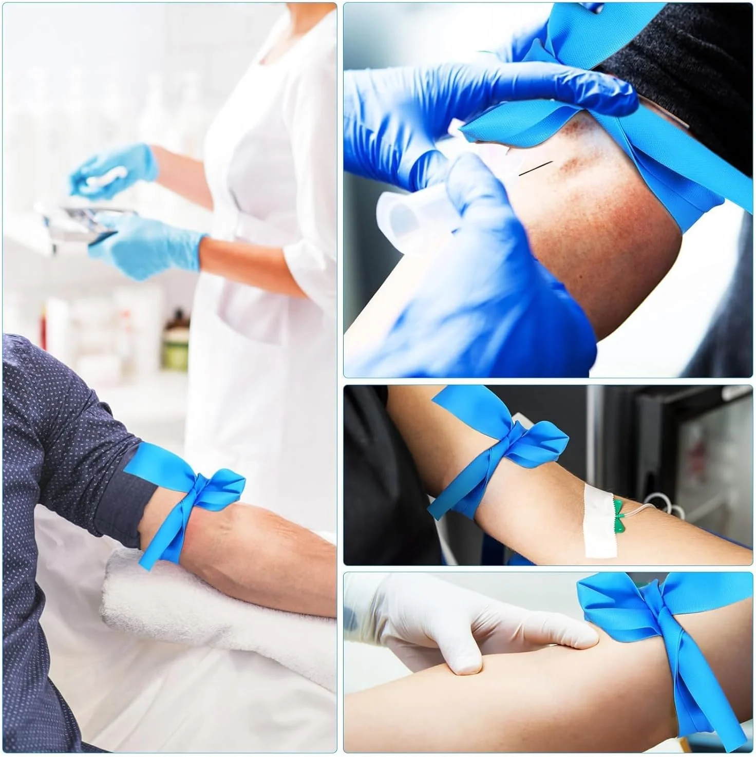 آزونِی گارو، گارو الاستیک یکبار مصرف فضای باز، نوار پزشکی لاستیکی TPE بدون لاتکس برای خونگیری کمک های اولیه، استفاده تکی، لوازم جانبی جعبه کمک های اولیه، بست کمربندی بند آورنده خون 1 x 18 اینچ - (آبی 20 عددی) آزونِی گارو، گارو الاستیک یکبار مصرف فضای باز، نوار پزشکی لاستیکی TPE بدون لاتکس برای خونگیری کمک های اولیه، استفاده تکی، لوازم جانبی جعبه کمک های اولیه، بست کمربندی بند آورنده خون 1 x 18 اینچ - (آبی 20 عددی)