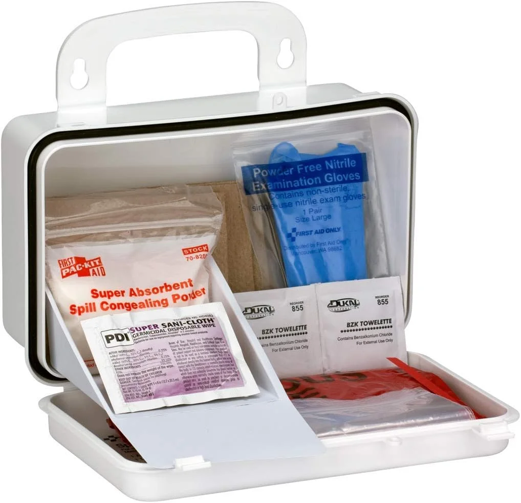 جعبه کمک های اولیه Pac-Kit برای جمع آوری مایعات ریخته شده