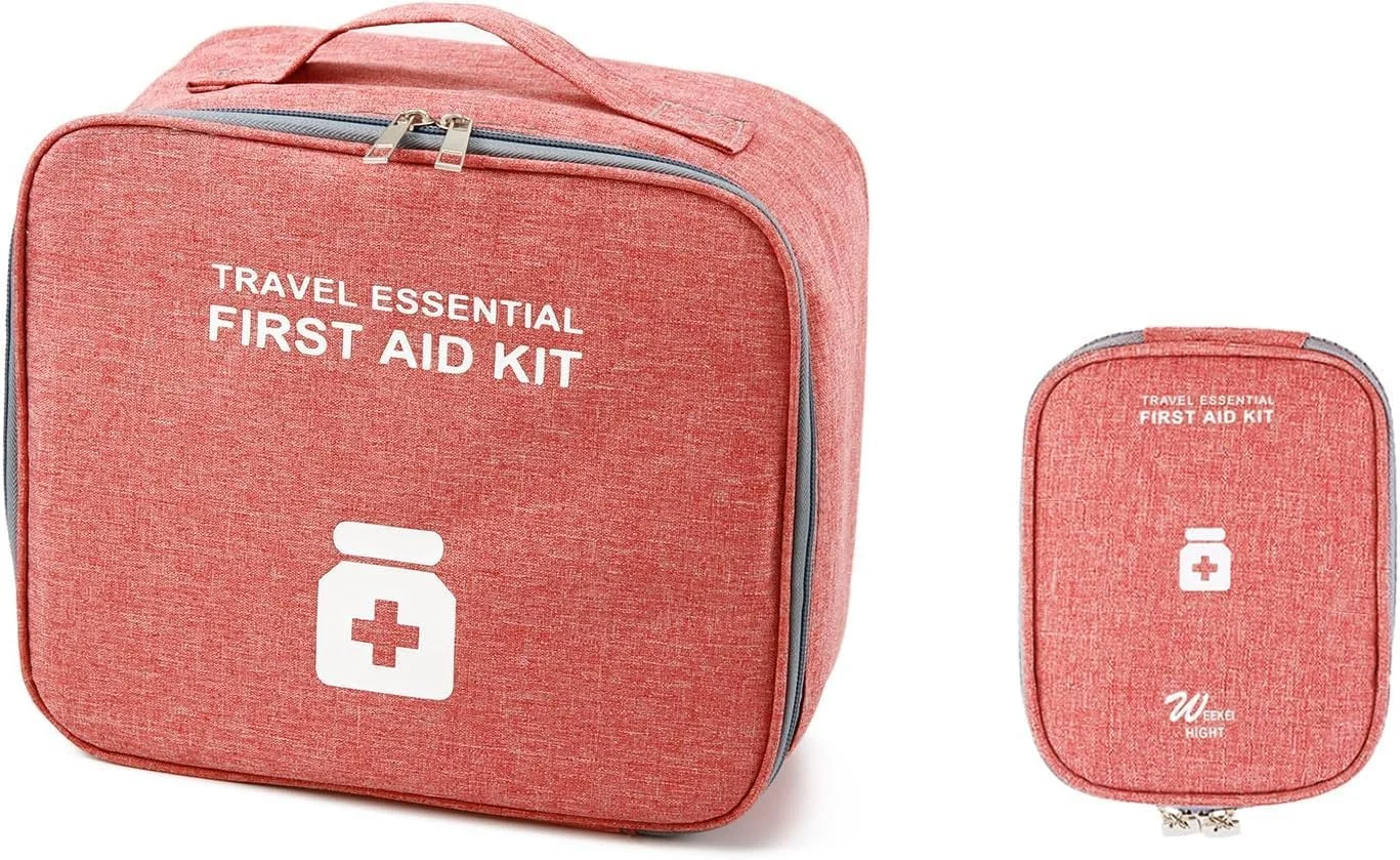 کیف کمک های اولیه SYOSI، کیف خالی لوازم پزشکی مسافرتی، کیف سازمان دهنده لوازم پزشکی برای خانه، مسافرت در فضای باز، کمپینگ، پیاده روی، کیف کوچک قابل حمل برای نگهداری لوازم پزشکی