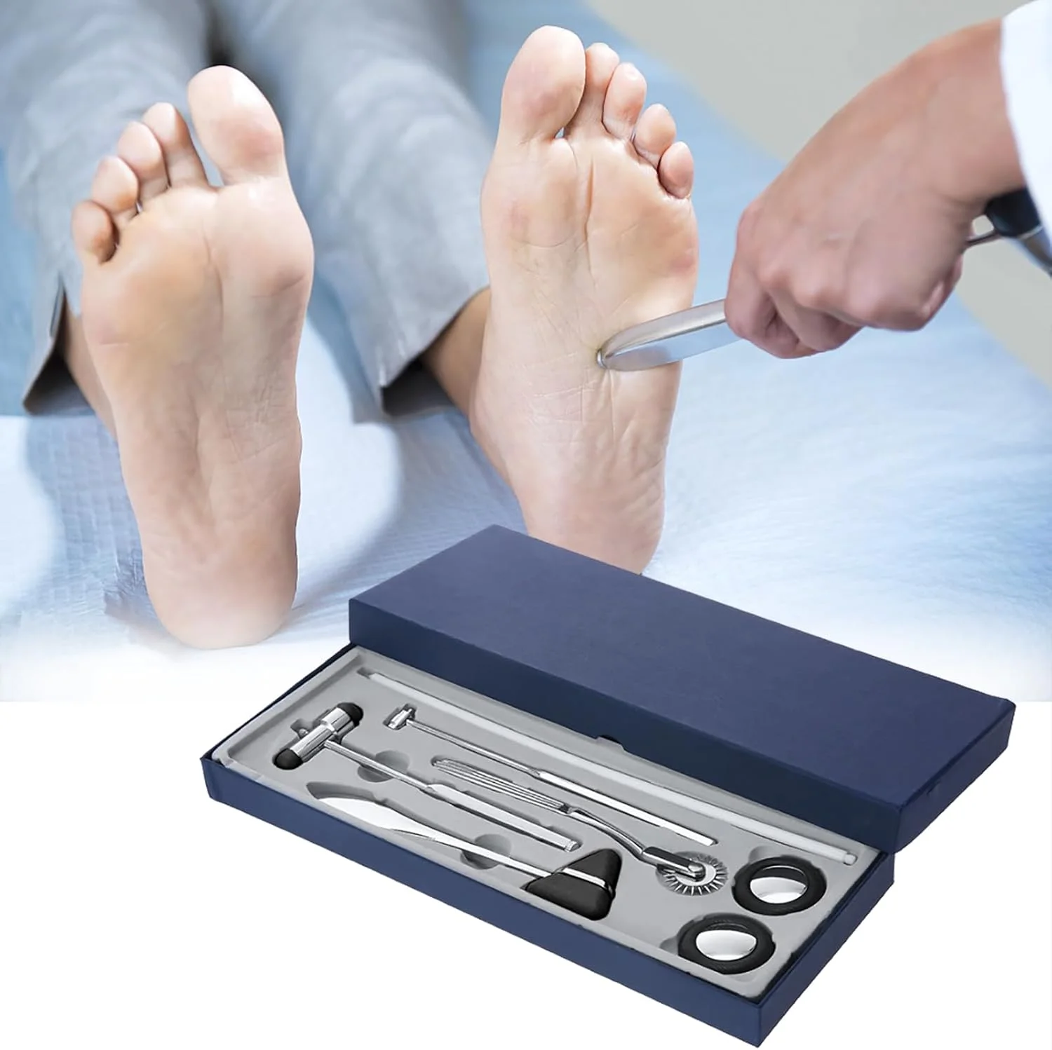 مجموعه چکش عصبی کهتو، ست 5 عددی چکش رفلکس، چکش ماساژ ضربه ای تشخیصی رفلکس، ابزارهای ضروری معاینه عصبی برای پرستاران