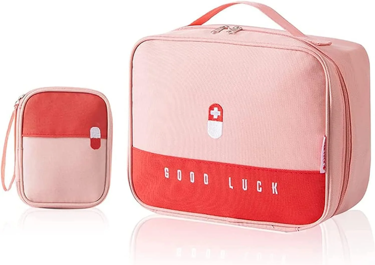 شرف علی، ست کیف کمک های اولیه قابل حمل 2 عددی، کیف لوازم پزشکی خالی با کیف کوچک، سازمان دهنده کیف دارویی مسافرتی، کیف دارویی برای خانواده/فضای باز/کمپینگ/خودرو/اداره/محل کار