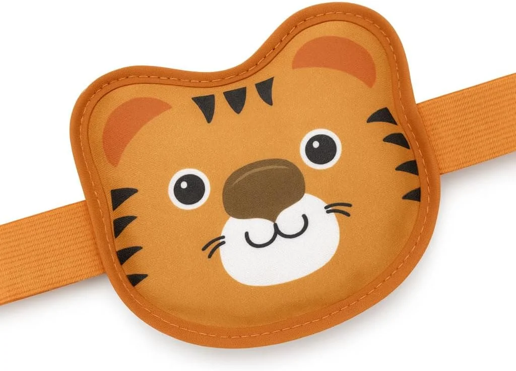 کیسه ژله ای گرم و سرد کودکانه سیف اند ساوند هلث - طرح حیوانات با قابلیت استفاده مجدد به همراه بند چسبی - طرح ببر یا میمون - تسکین فوری برای ضرب دیدگی، کبودی و درد - قابل استفاده در مایکروویو و فریزر - 1 عدد