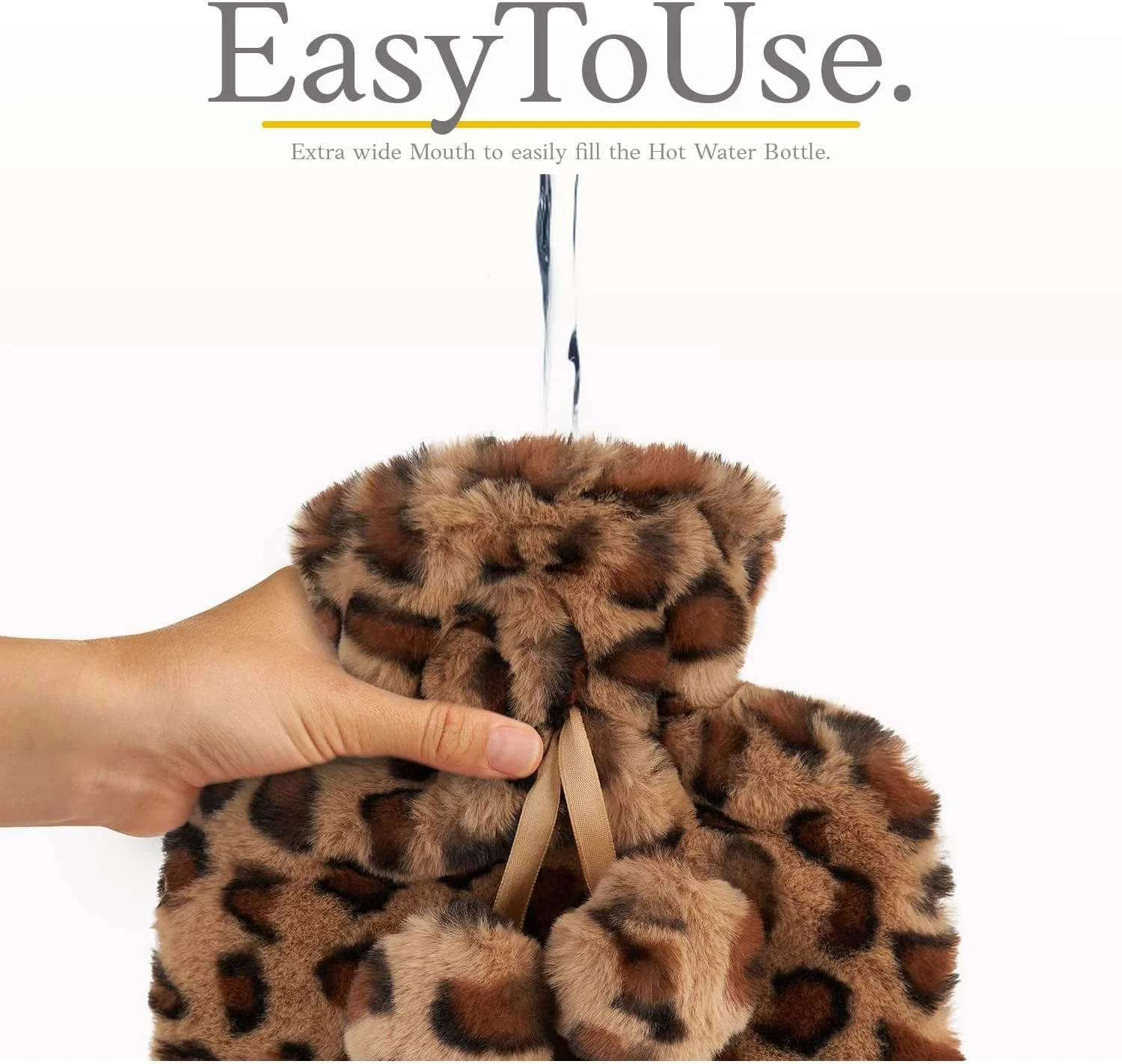 کیسه آب گرم Azonee زمستانی با روکش کرکی - روکش خز مصنوعی نرم و با کیفیت - ظرفیت بزرگ 1.8 لیتری - کیسه آب گرم قابل استفاده مجدد برای شب های دنج، تسکین درد، کمر، گردن و شانه ها - هدیه ای عالی