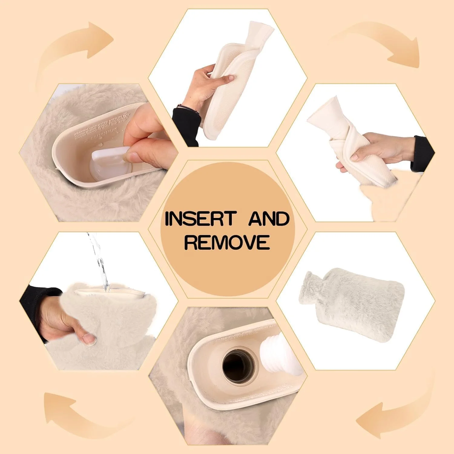 کیسه آب گرم MOMENT با روکش نرم (2 لیتری) برای گرفتگی عضلات، تسکین درد، کمپرس سرد و گرم قابل جابجایی و گرم کننده پا (رنگ های متنوع)