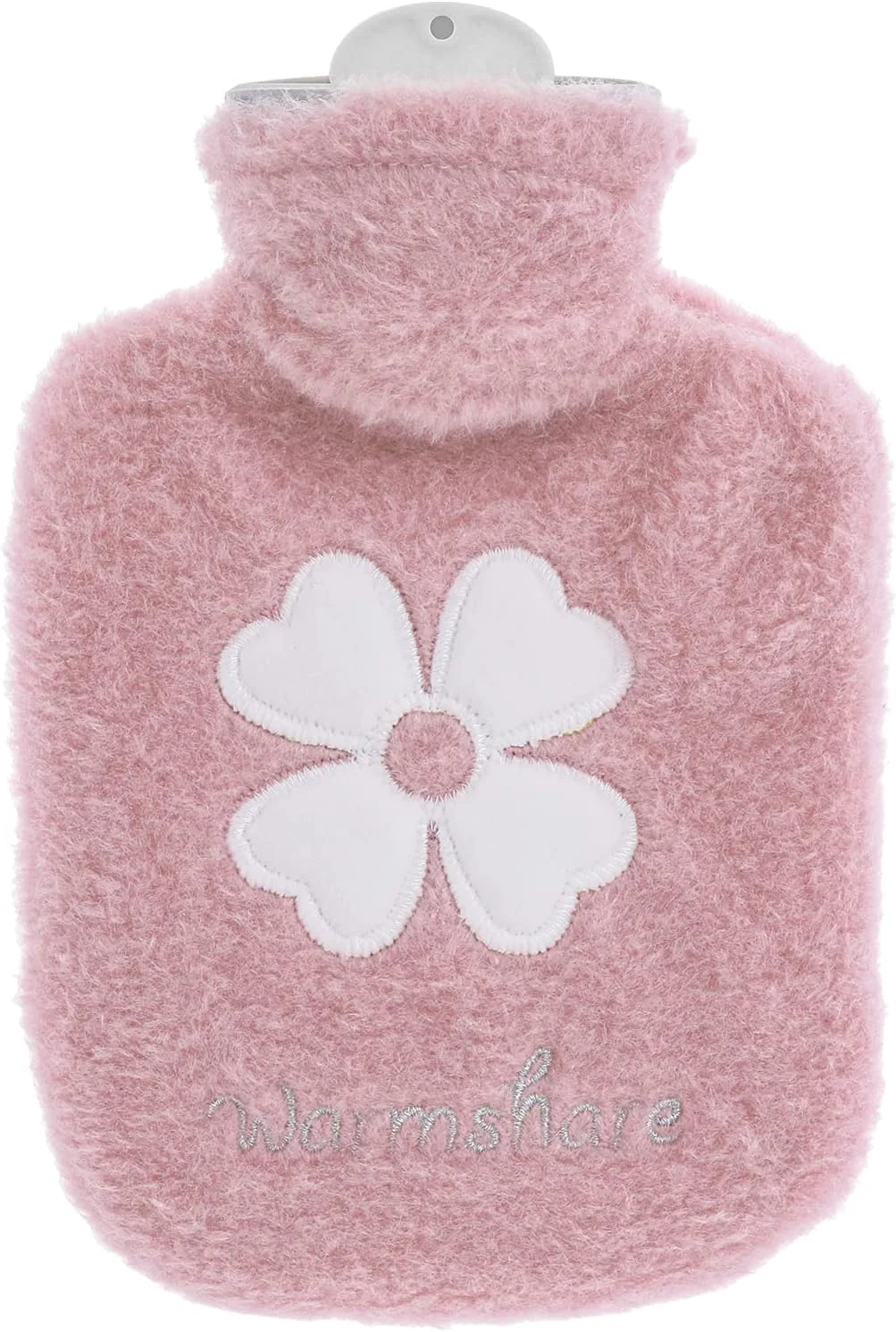 کیسه آب گرم کوچک 500 میلی لیتری با روکش خز مصنوعی نرم و با کیفیت، کیسه آب 2 در 1 برای کمپرس سرد و گرم، کیسه آب گرم کوچک برای زنان، سالمندان و کودکان - صورتی