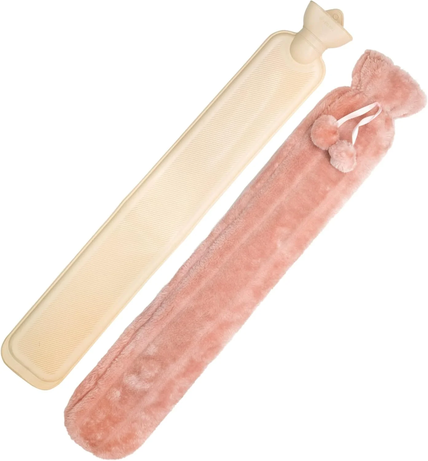 کیسه آب گرم بزرگ با روکش، کیسه آب گرم برای پا، کیسه آب گرم ضد نشت 2 لیتری بزرگ برای کمر و شانه، هدیه برای خانم ها