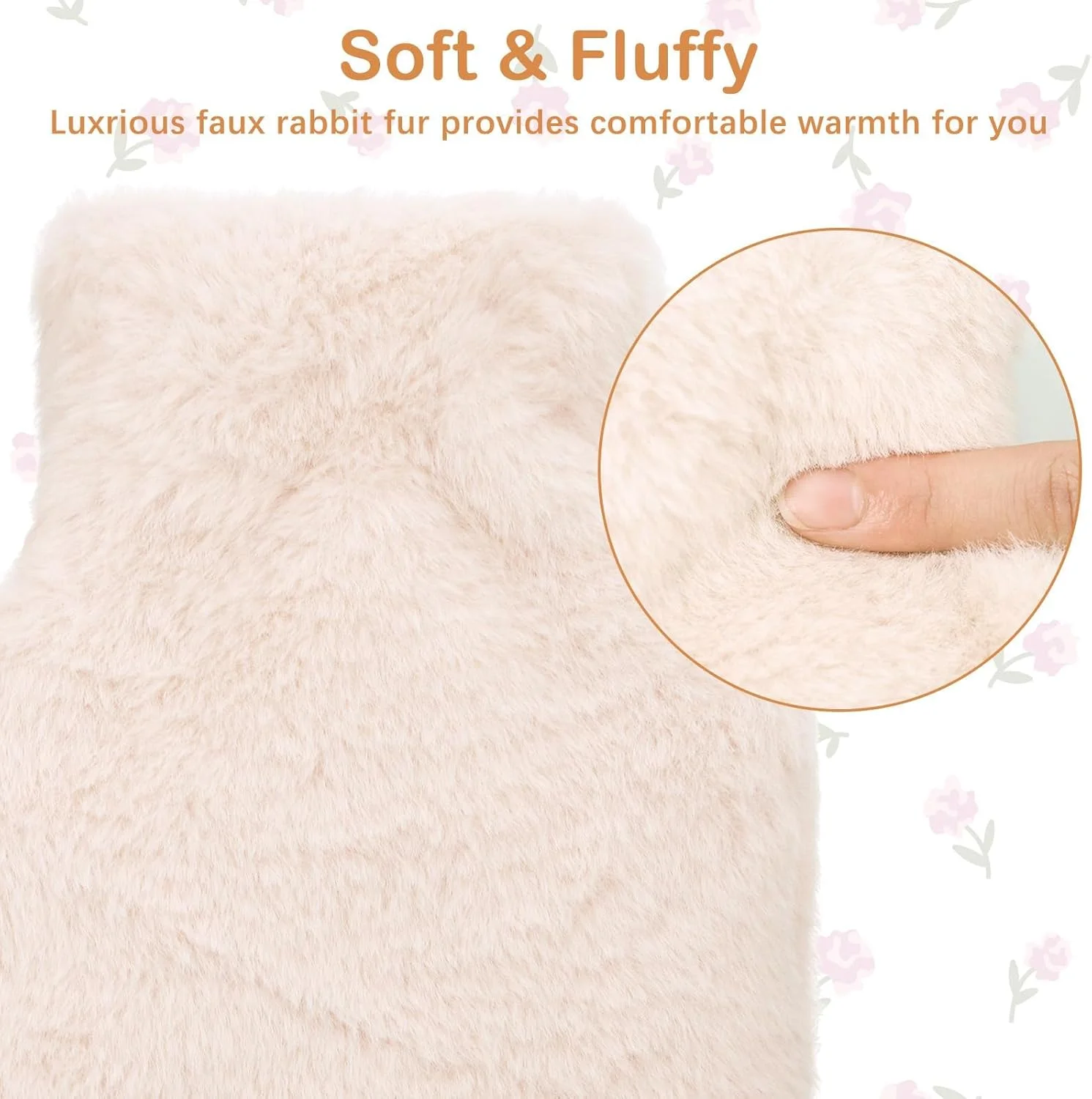 کیسه آب گرم 1 لیتری با کمربند، کیسه آب گرم گردنی با پوشش گرم کننده دست و کمر مخملی نرم، کیسه آب گرم برای گردن، درد قاعدگی، شانه، گرم کننده کمر برای کودکان و بزرگسالان