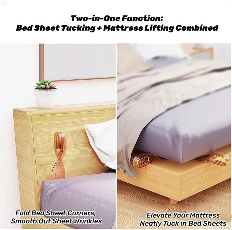 ابزار تخت خواب ساز Azonee و بالابر تشک، تخت خواب ساز 2 در 1 بالابر تشک و ابزار جمع کننده ملحفه تخت، به راحتی تشک را برای تعویض ملحفه بلند و نگه دارید، ملحفه های تخت کش دار و تخت صاف را بدون زحمت جمع کنید