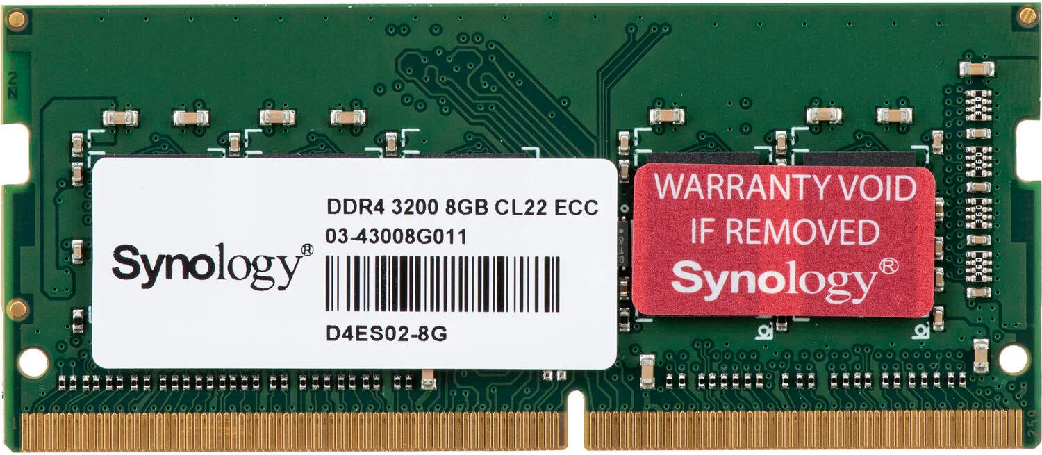 ماژول حافظه 8 گیگابایتی DDR4 SO-DIMM از Synology، ظرفیت 8 گیگابایت (1 x 8 گیگابایت)، سرعت کلاک 2666 مگاهرتز، 260-Pin SO-DIMM، برای Synology DS3622xs+ و DS2422+ | D4ES02-8G