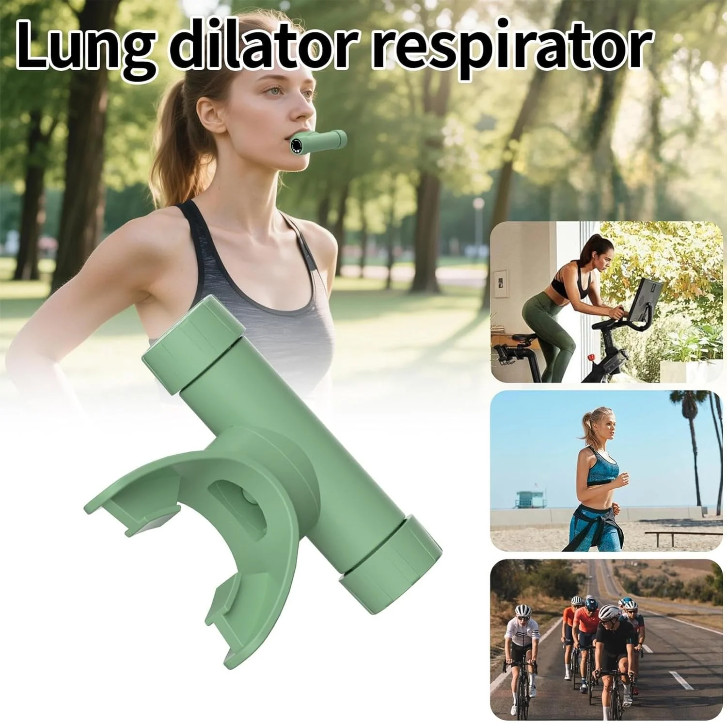 دستگاه تمرین تنفسی - تجهیزات تمرین تنفس قابل حمل، ابزار تمرین تنفس بهتر - برای ورزش دویدن، شنا، ژیمناستیک، هنرهای رزمی، تمرینات ورزشی