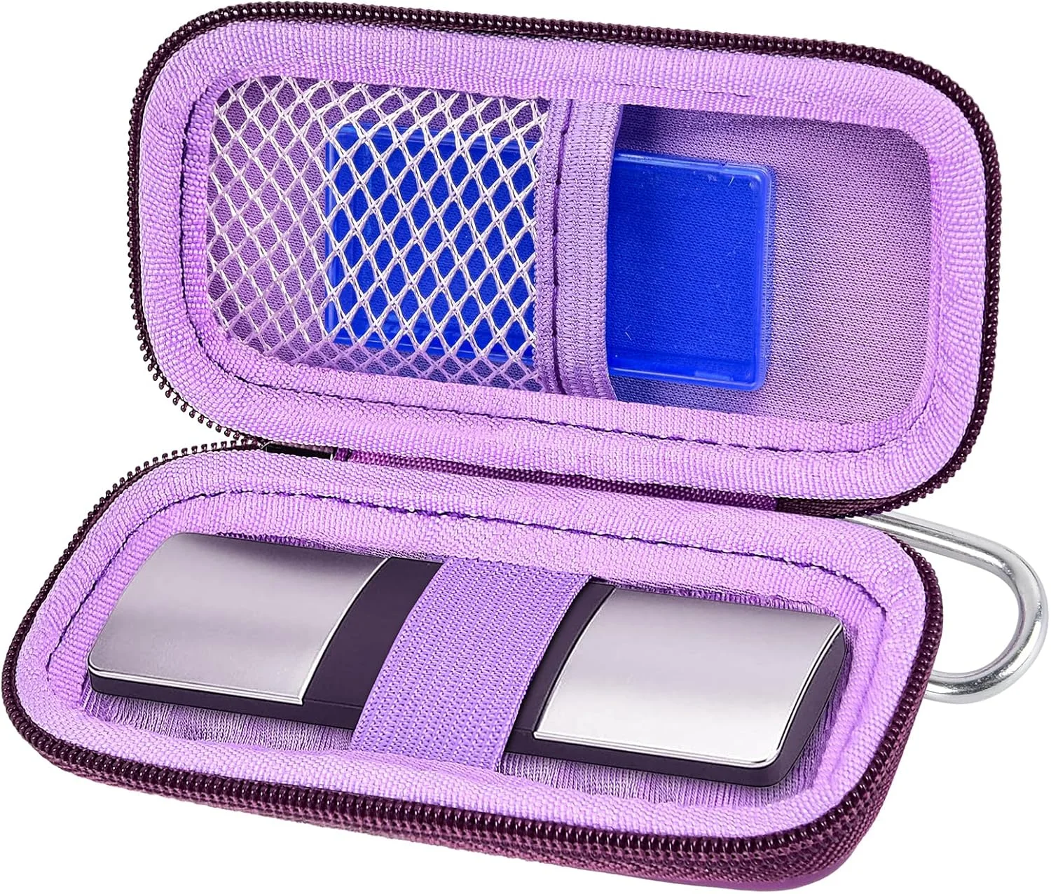 کیف محافظ دستگاه نوار قلب سازگار با دستگاه های Kardia Mobile ECG و KardiaMobile 6L برای دستگاه های اپل و اندروید - فقط کیف (مشکی و خاکستری)