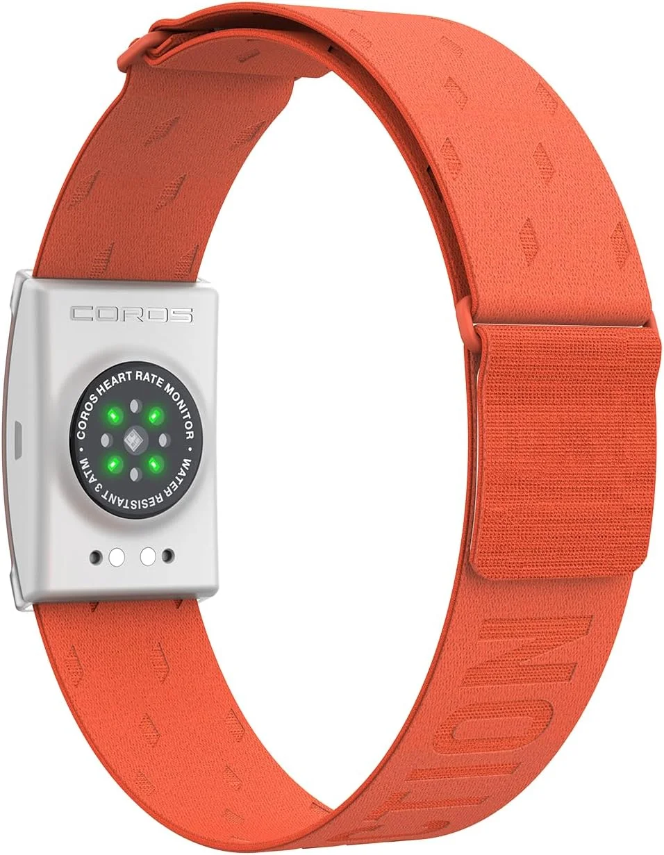 سنسور ضربان قلب COROS، راحت، استفاده آسان، تشخیص خودکار پوشیدن، سنسور پیشرفته، داده های دقیق، بلوتوث، 38 ساعت عمر باتری، سازگار با حداکثر 3 اتصال، برای دویدن و دوچرخه سواری - نارنجی