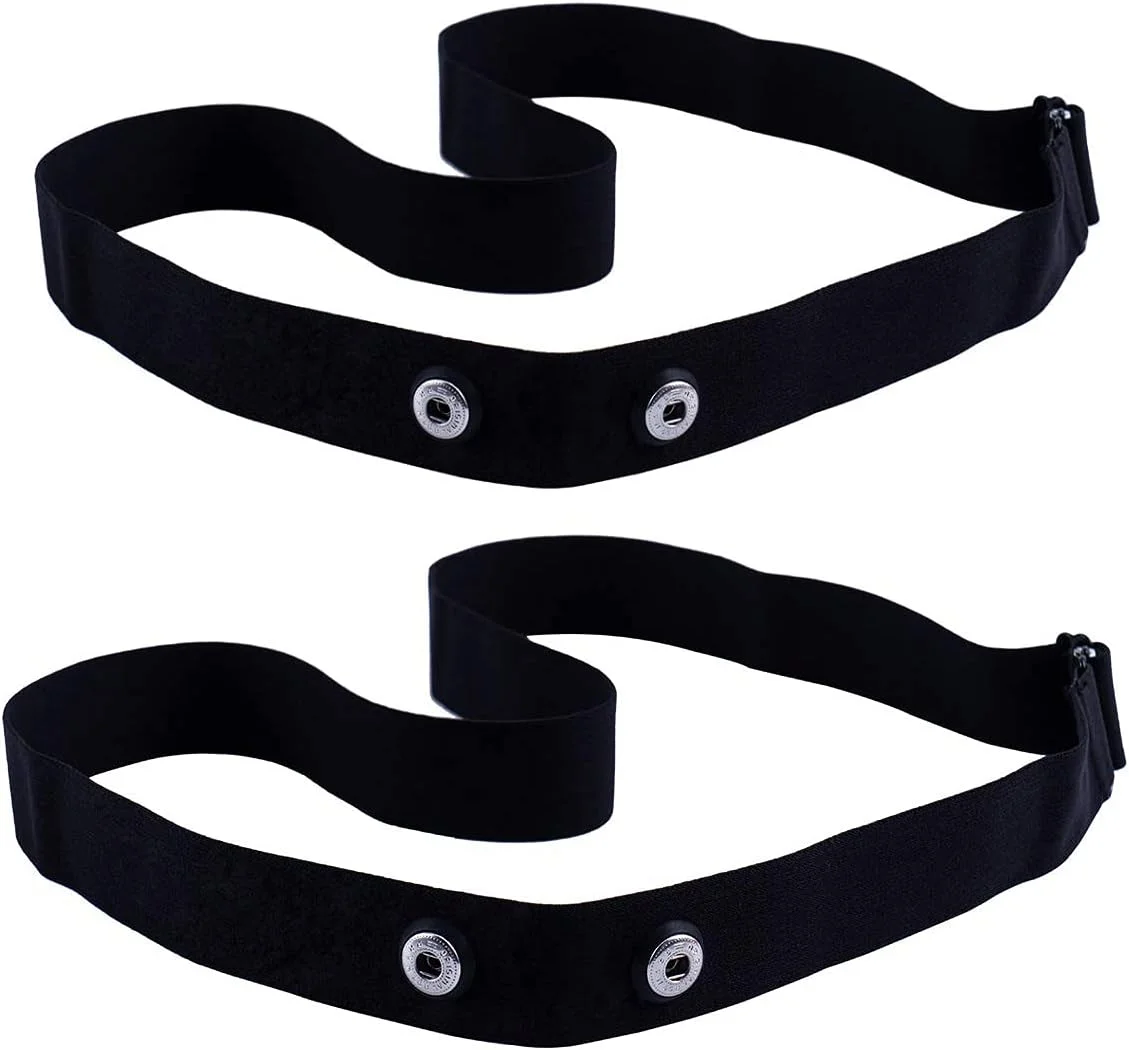 بند سینه ای نرم و قابل تنظیم برای مانیتور ضربان قلب، مناسب برای Garmin و Wahoo (دو عددی)