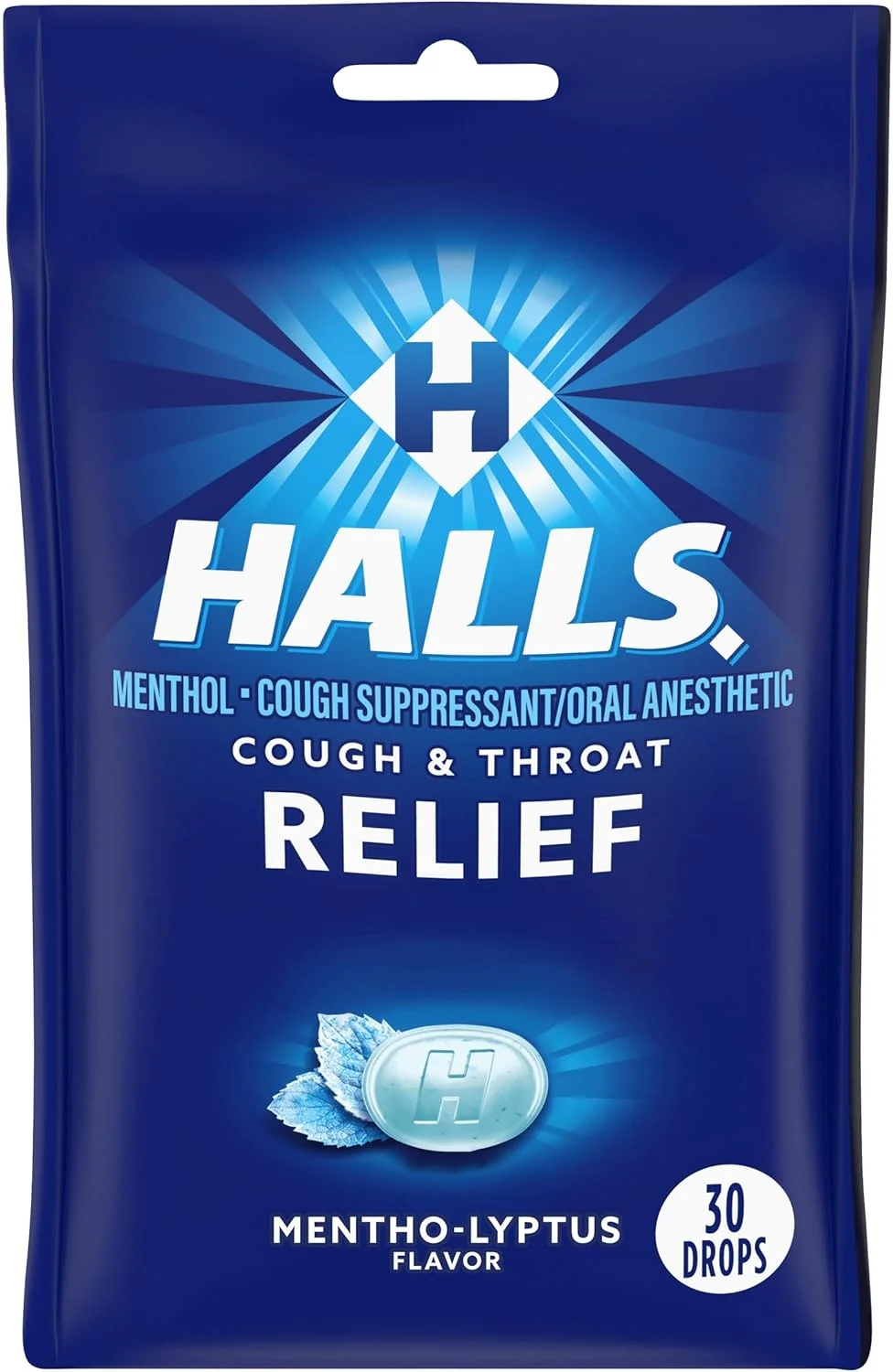 آبنبات سرد ضد سرفه هالز با طعم اکالیپتوس، 30 عدد