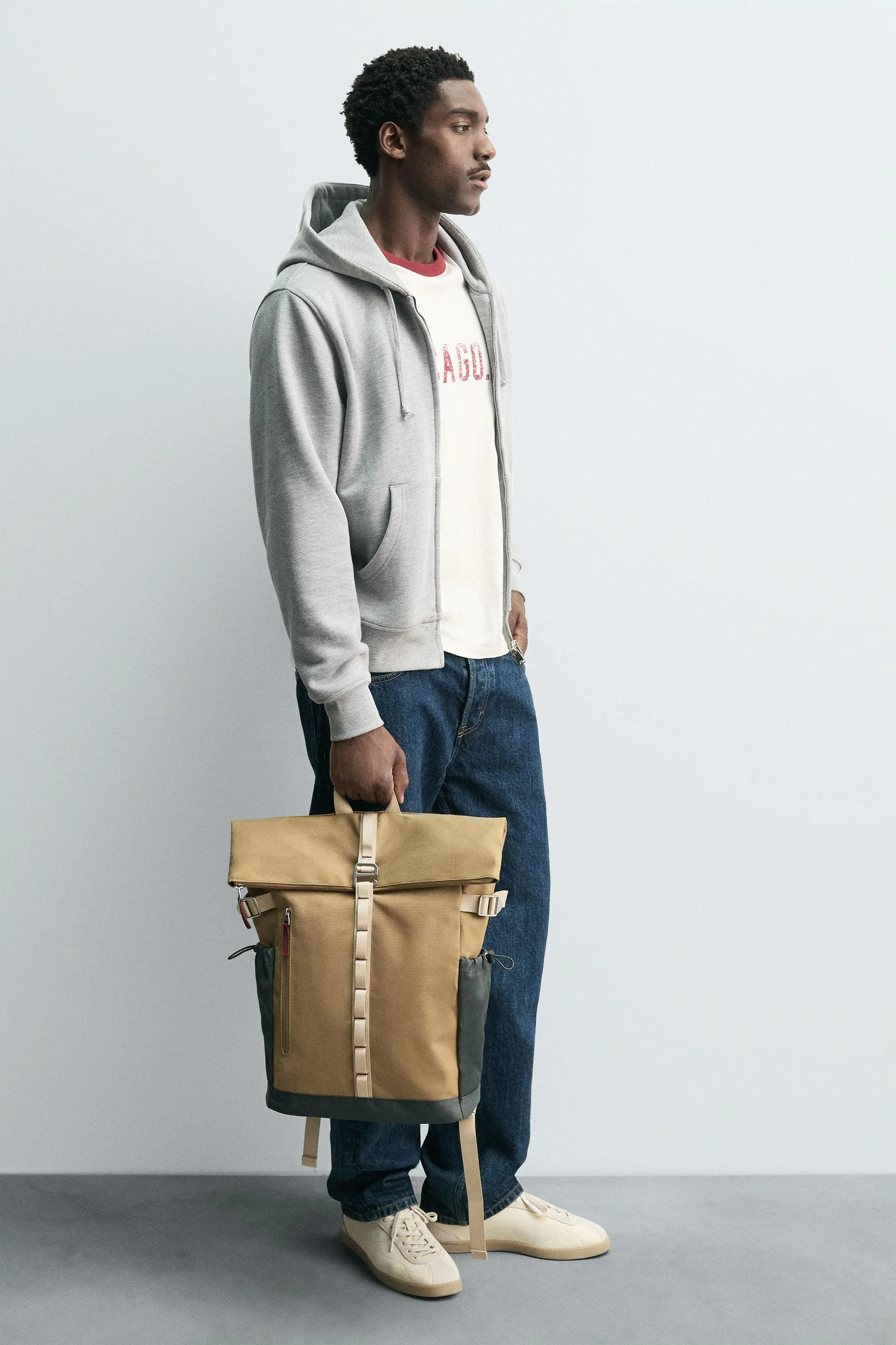 کوله پشتی پارچه ای فنی با درب تاشو