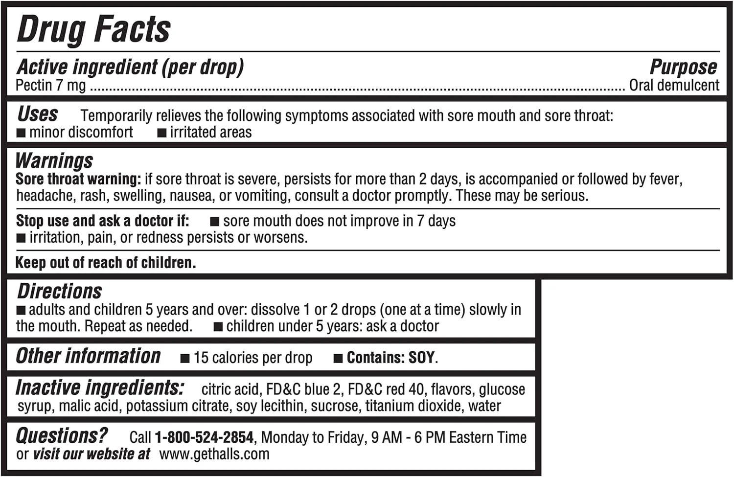 آبنبات سرد میوه ای هالز، خنک کننده گلو با طعم بری، 25 عددی (بسته 1 عددی)