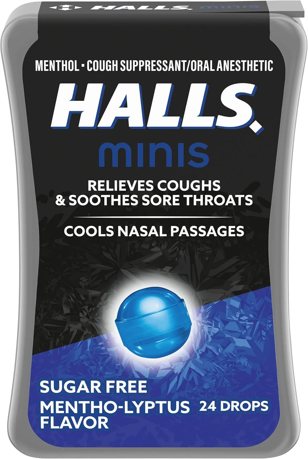 قرص های مکیدنی بدون قند با طعم اکالیپتوس هالز مینیس، 24 عدد
