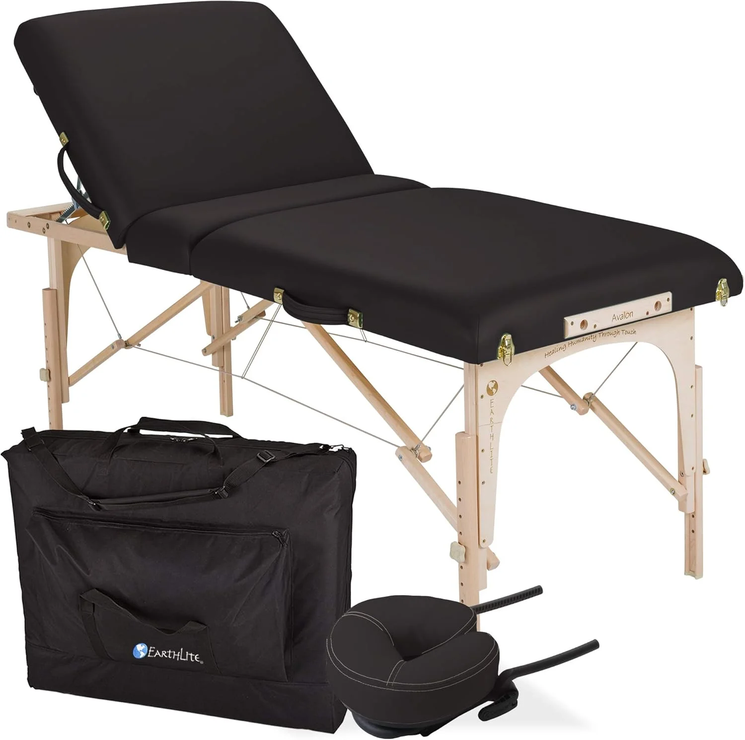تخت ماساژ قابل حمل EARTHLITE مدل AVALON - دارای صفحه انتهایی ریکی، جایگاه صورت Flex-Rest ممتاز و بالشتک Strata، کیف حمل (76x185 سانتی متر) تخت ماساژ قابل حمل EARTHLITE مدل AVALON - دارای صفحه انتهایی ریکی، جایگاه صورت Flex-Rest ممتاز و بالشتک Strata، کیف حمل (76x185 سانتی متر)